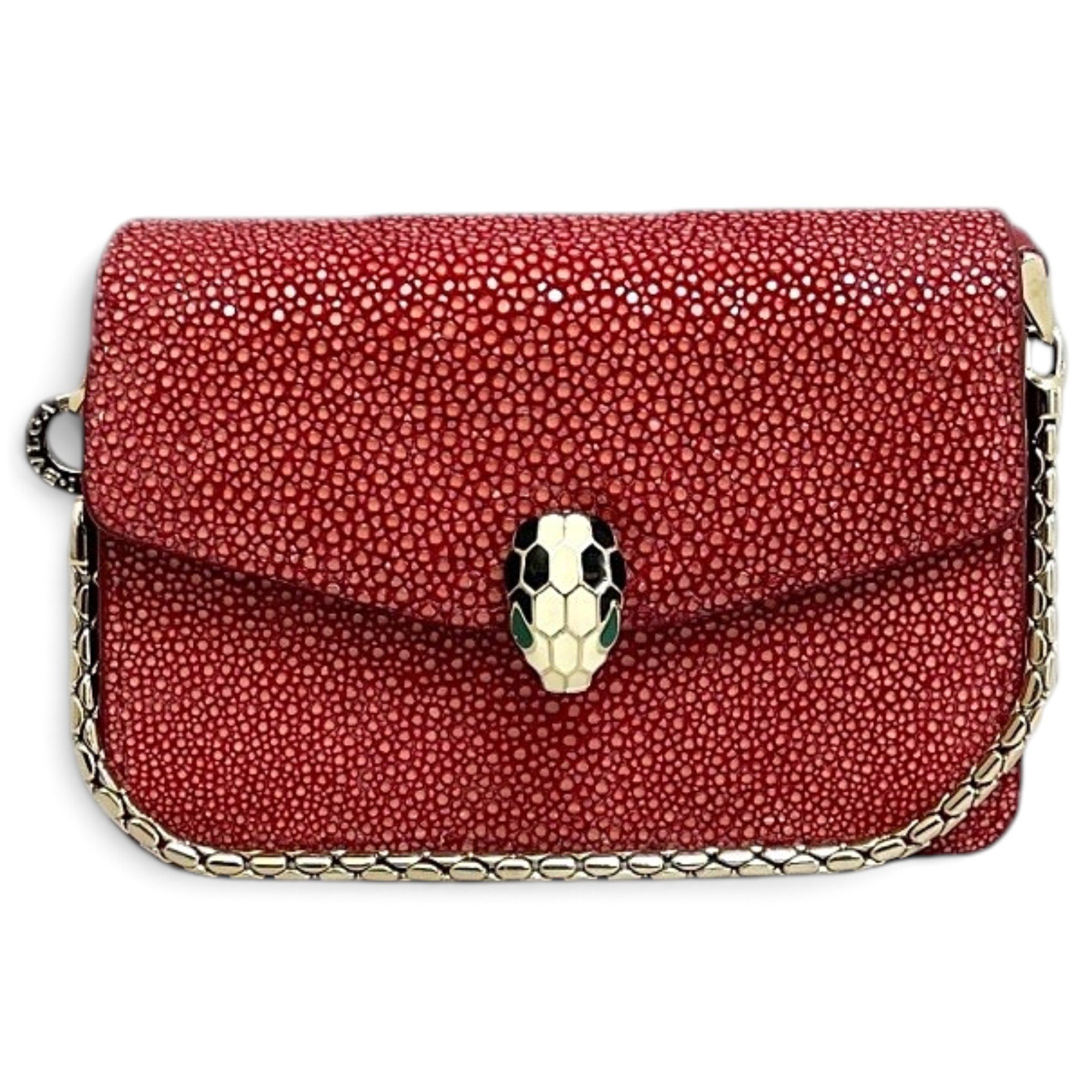 Serpenti leather handbag