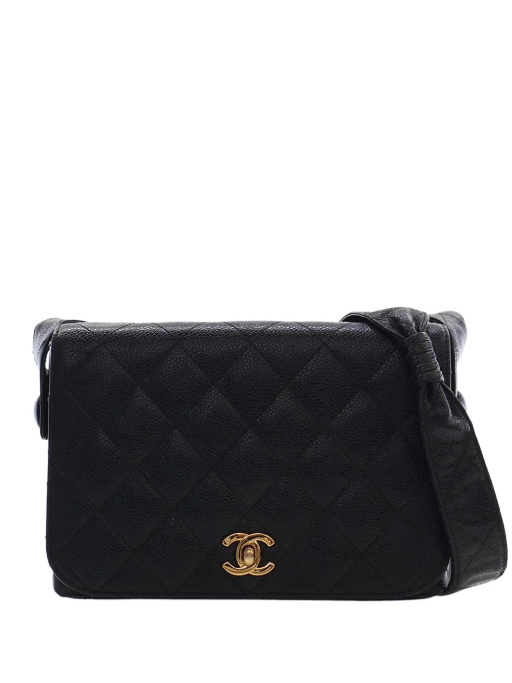 1994-1996 CC Quilted Caviar Messenger Flap crossbody bag