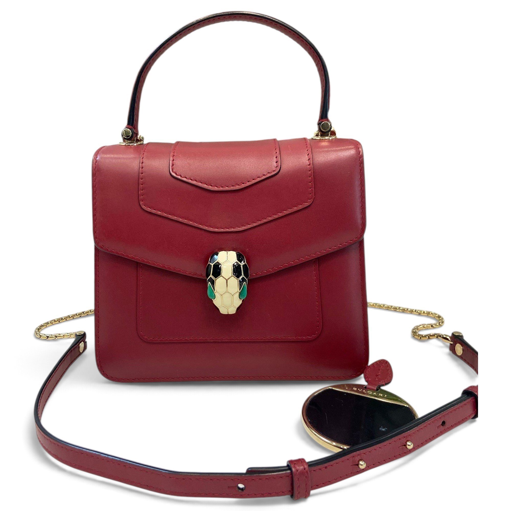 Serpenti leather handbag