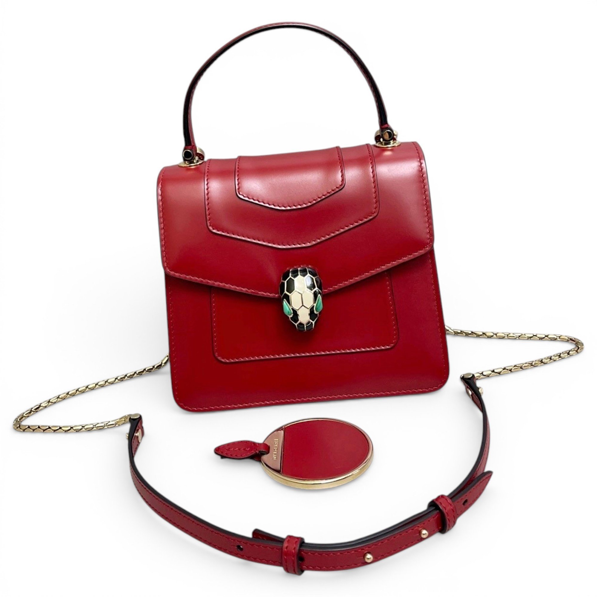 Serpenti leather handbag