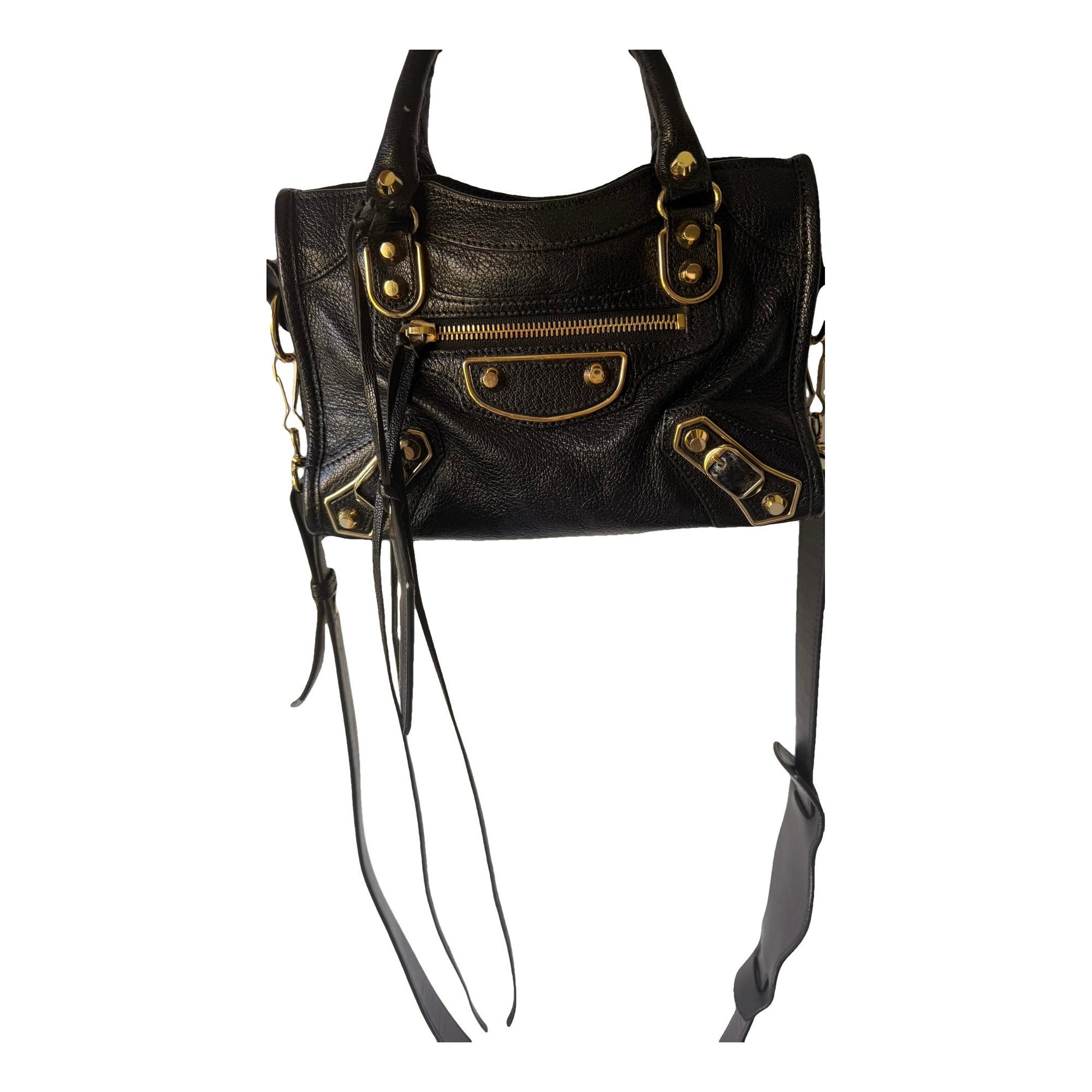 Classic Metalic leather handbag
