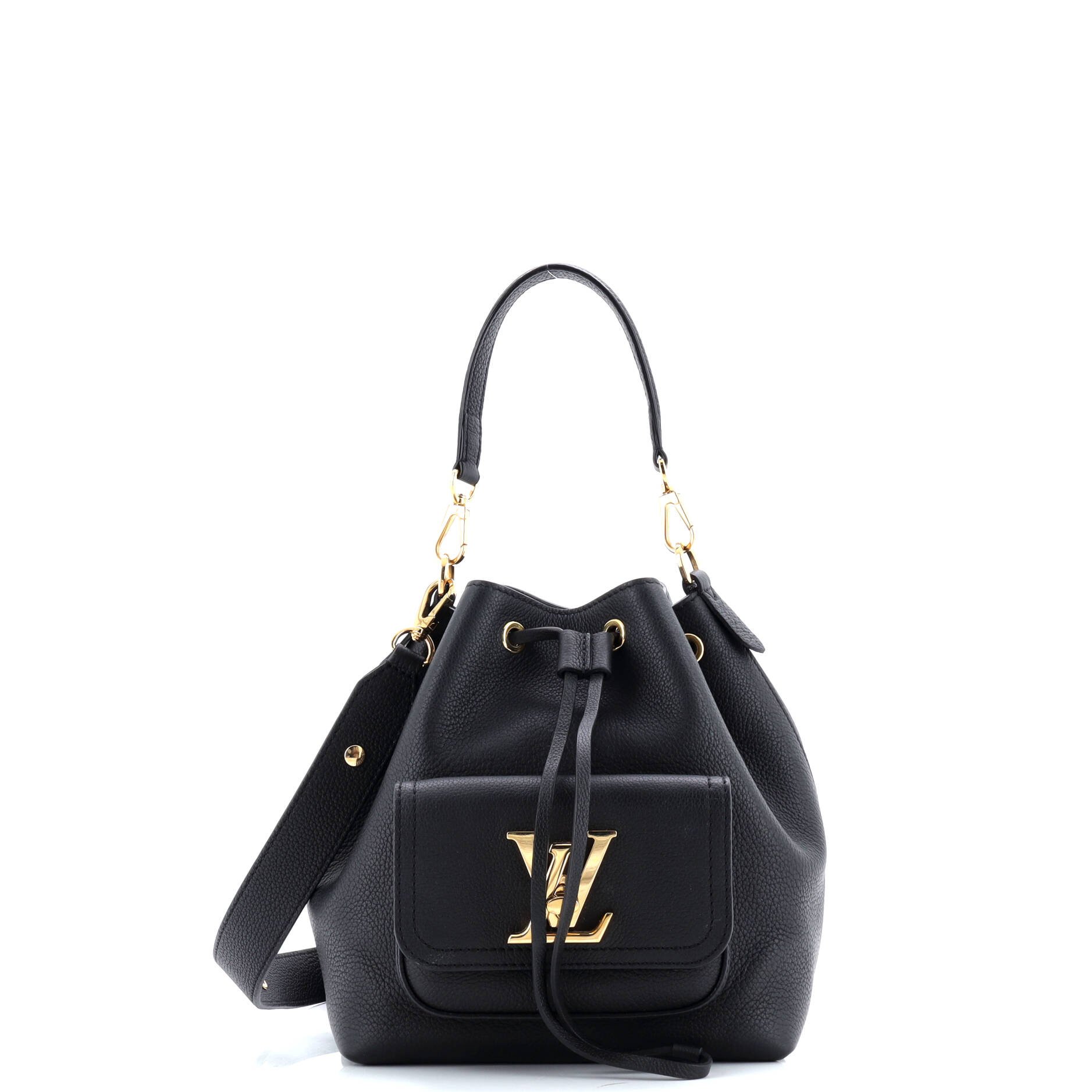 Louis Vuitton Lockme Pocket Bucket Bag Leather