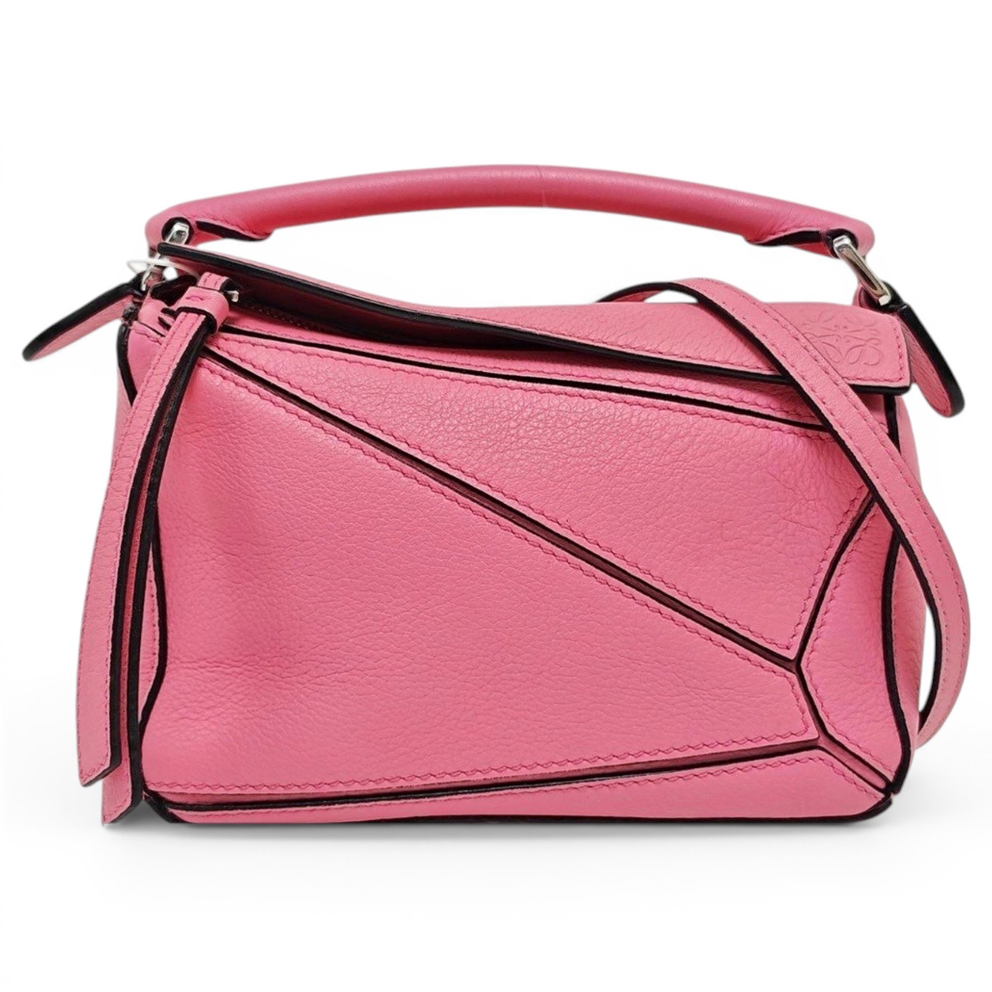 Puzzle leather handbag