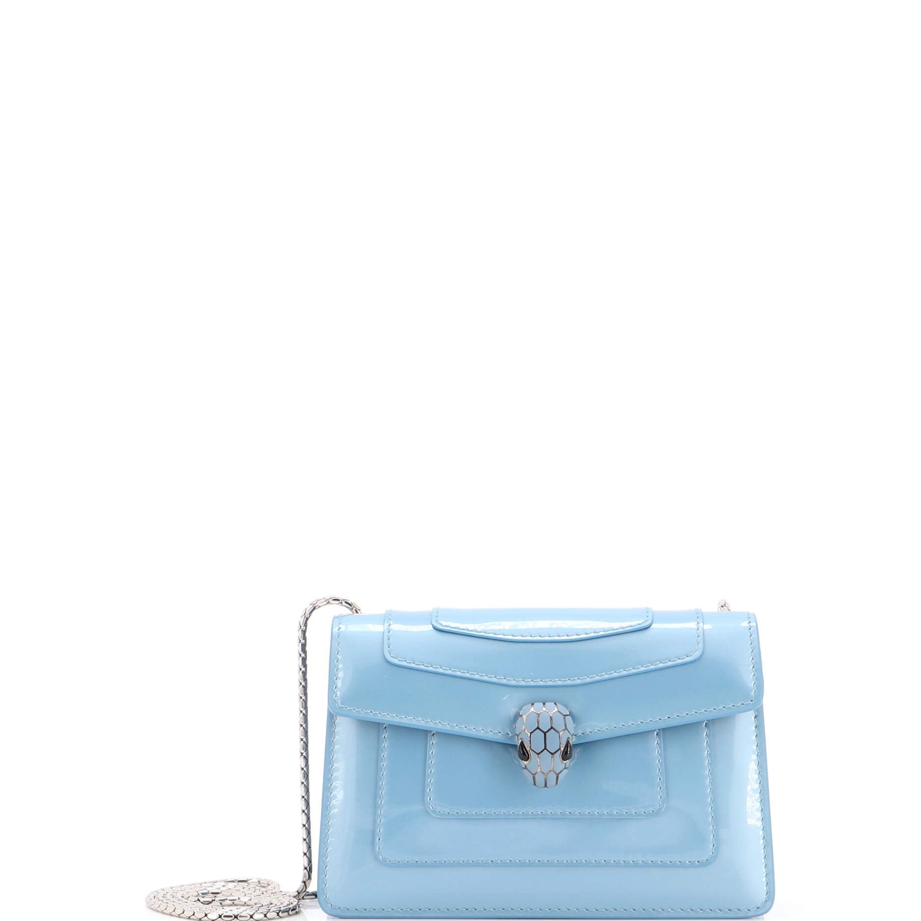 Serpenti Forever Square Shoulder Bag Patent Small