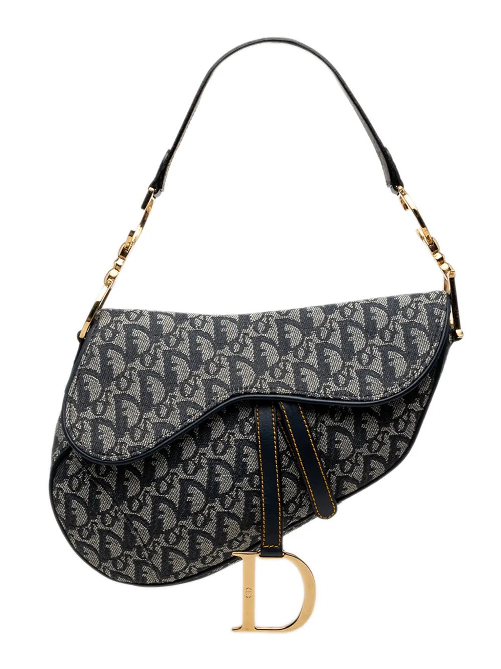 Dior 2000 Oblique Canvas Saddle Bag shoulder bag