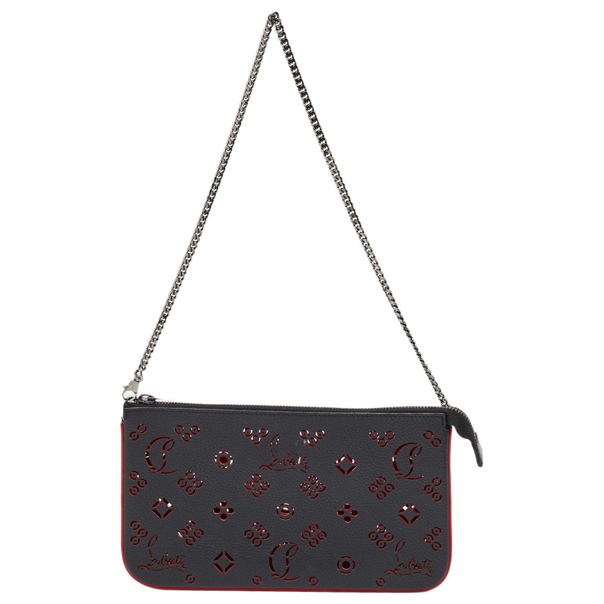 Leather clutch bag