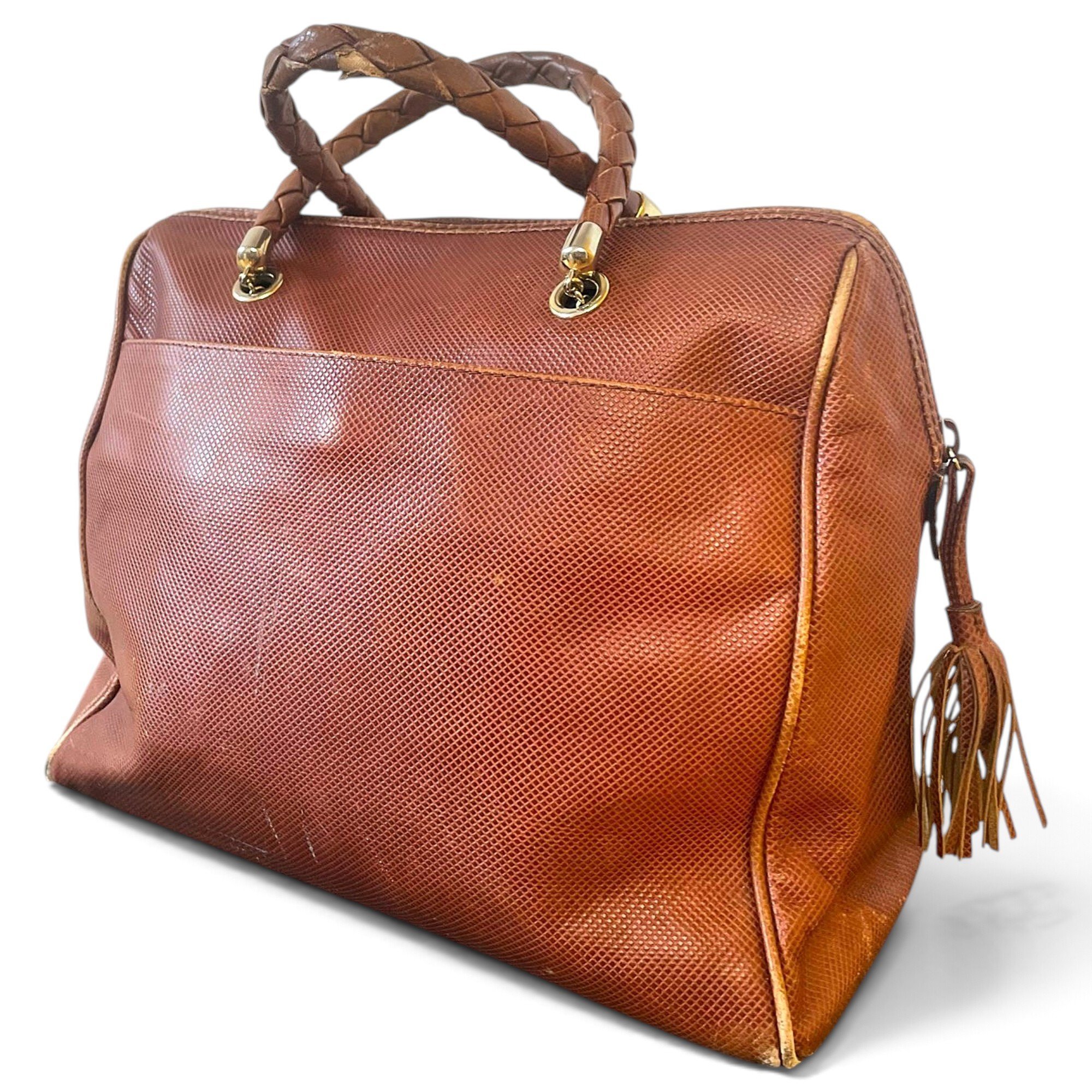 Leather bowling bag