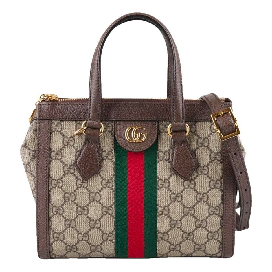 Ophidia Top Handle cloth crossbody bag