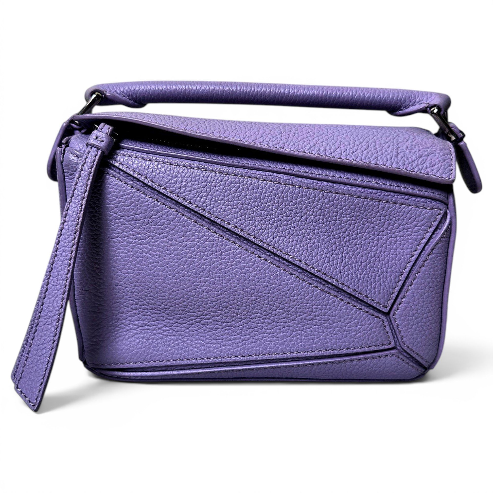 Puzzle leather handbag