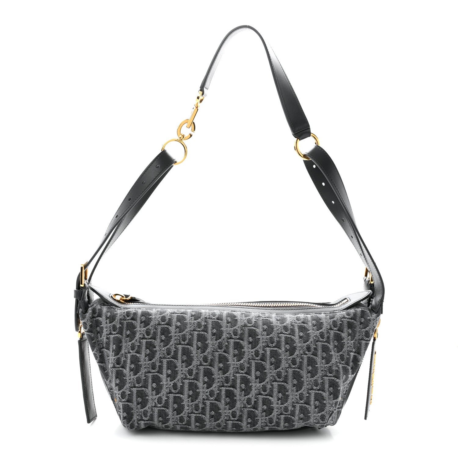 Christian Dior Oblique Denim Small D-Journey Bag Grey