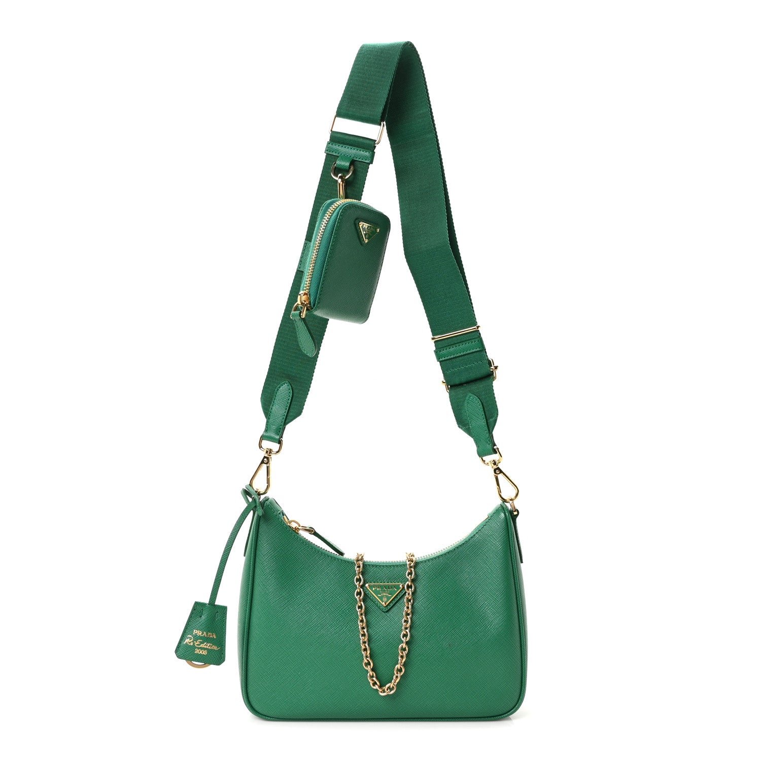 Saffiano Lux Re-Edition 2005 Shoulder Bag Mango