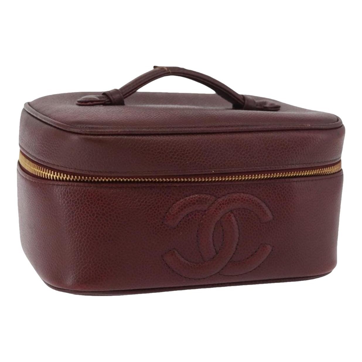 Leather vanity case