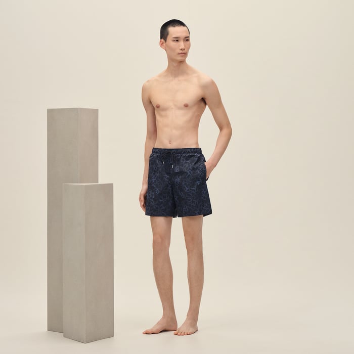 Marine "Calligraphie Equestre" Swim Trunks