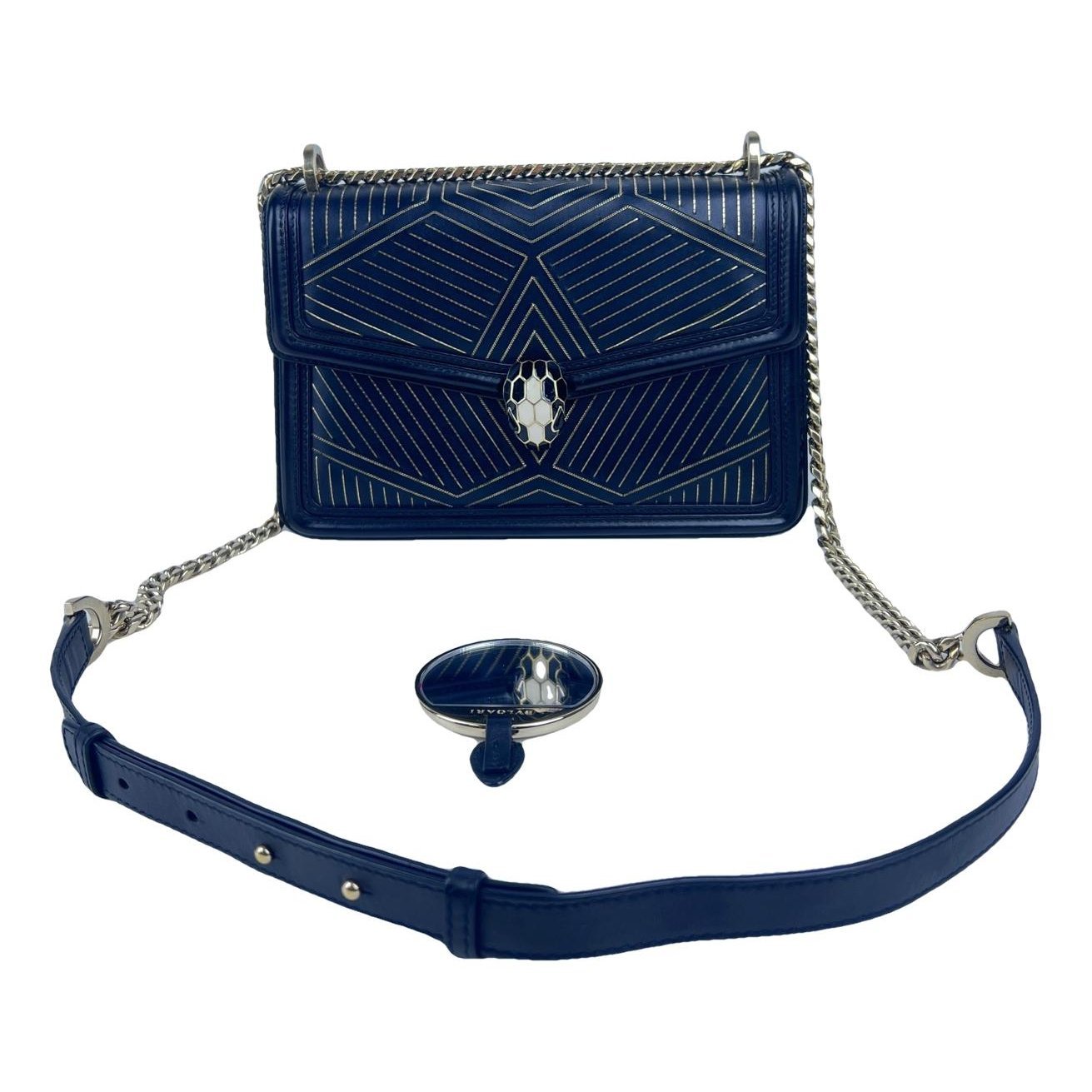Serpenti leather handbag