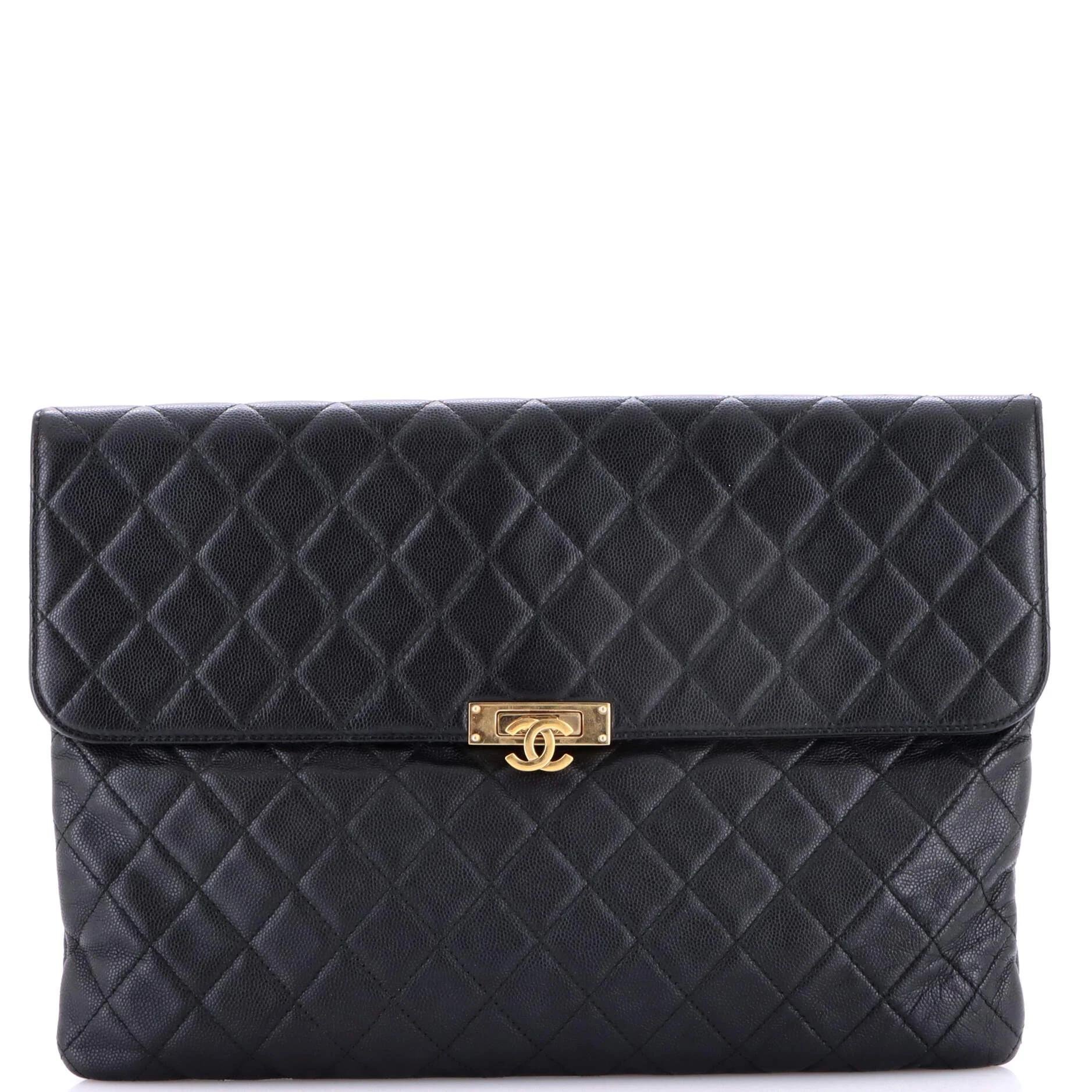 Leather clutch bag