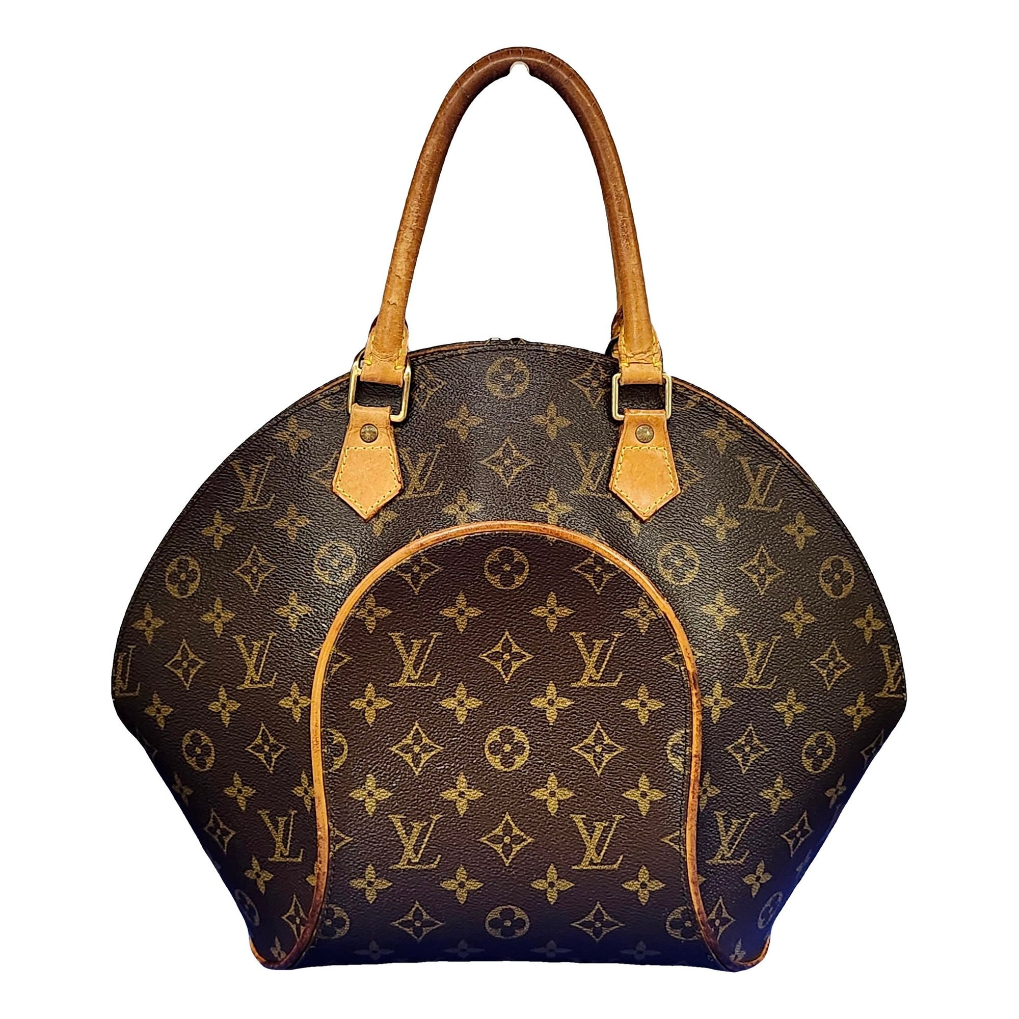 Ellipse leather handbag
