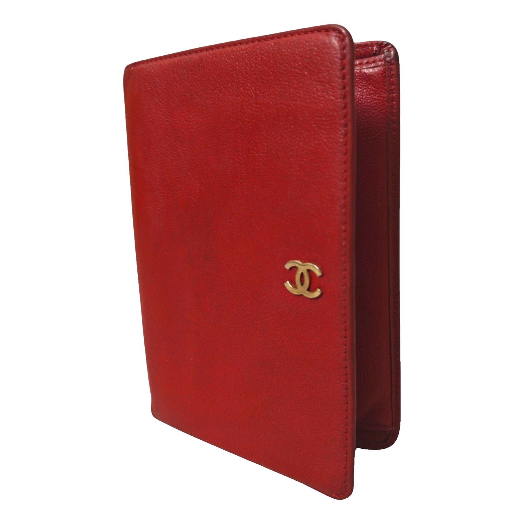 Leather clutch bag