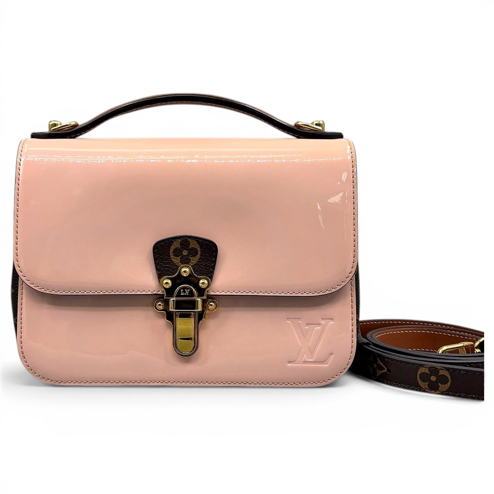 Cherrywood leather handbag