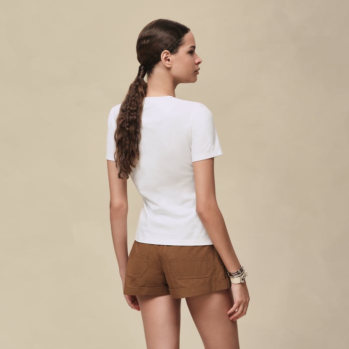 Blanc Printed Micro T-shirt