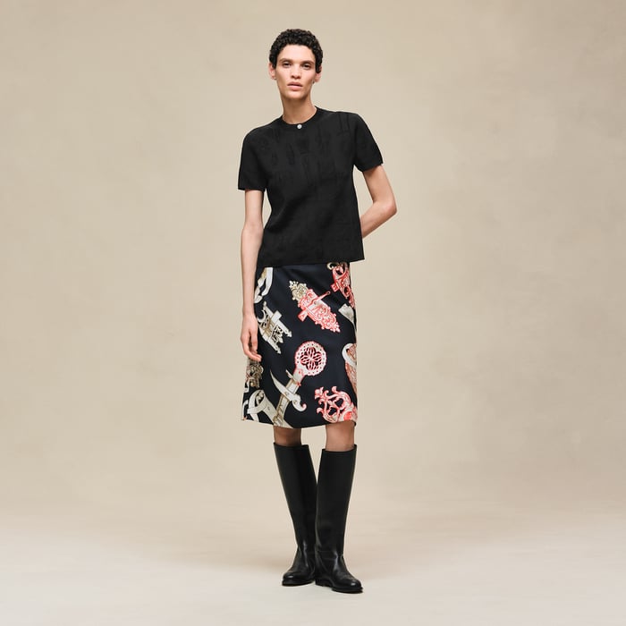 Noir "Ferronnerie" Short-sleeve Sweater