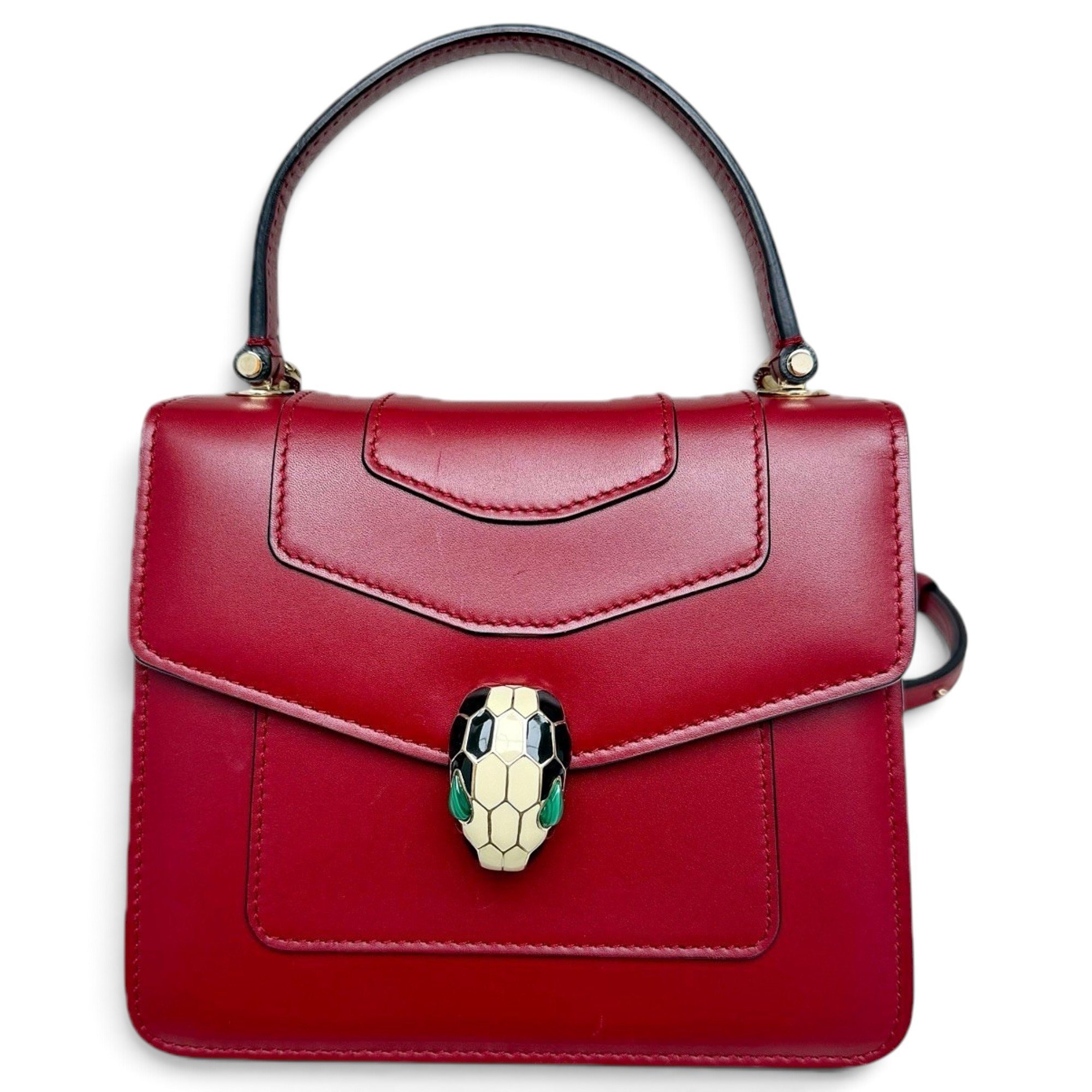 Serpenti leather handbag