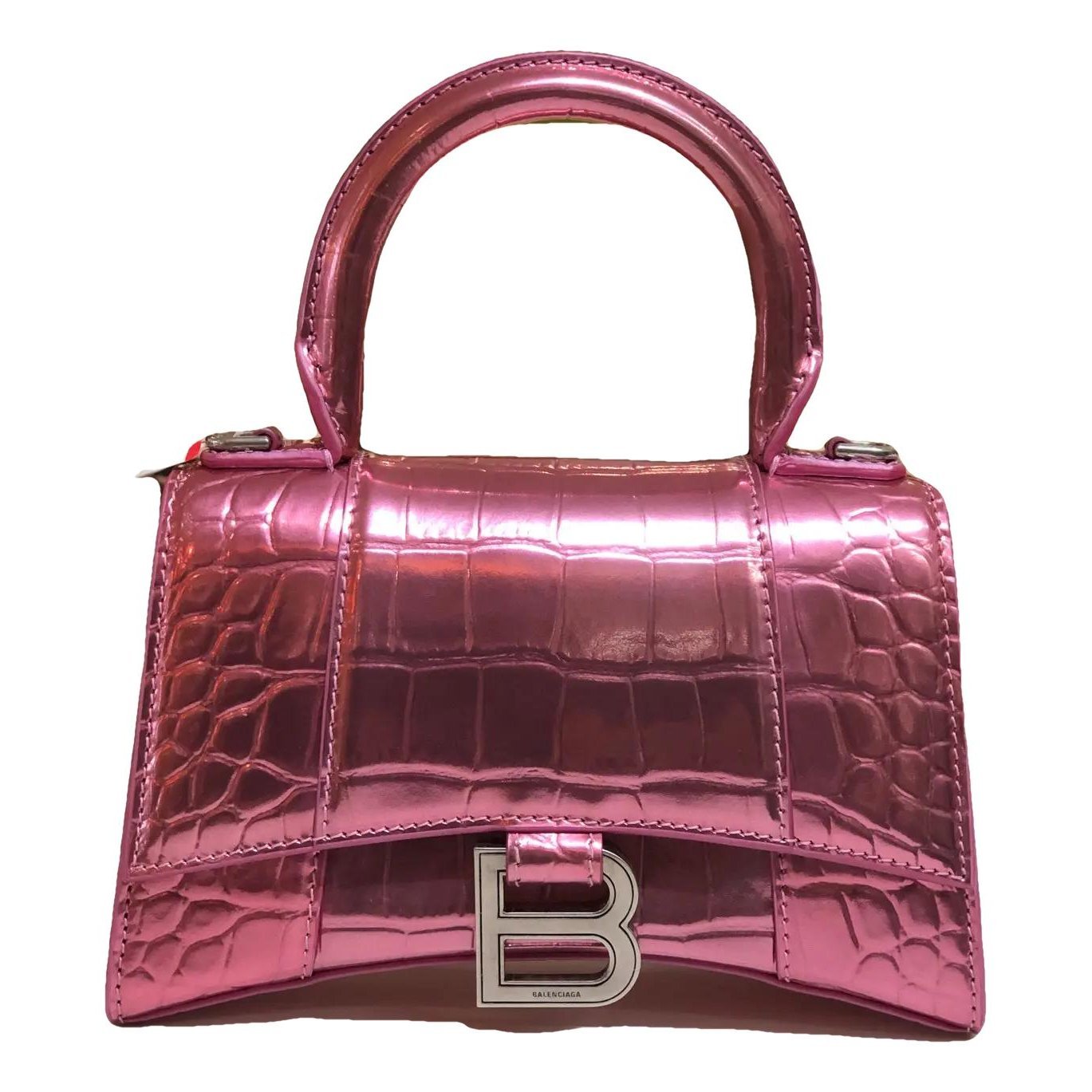 Hourglass leather crossbody bag