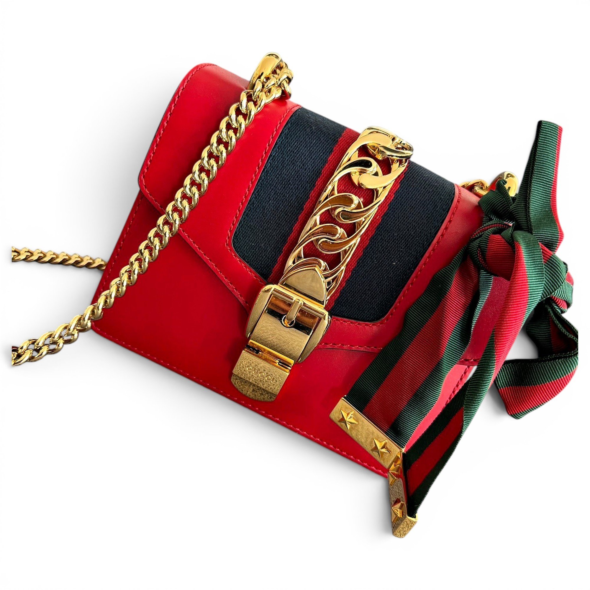 Sylvie Flap Chain leather crossbody bag
