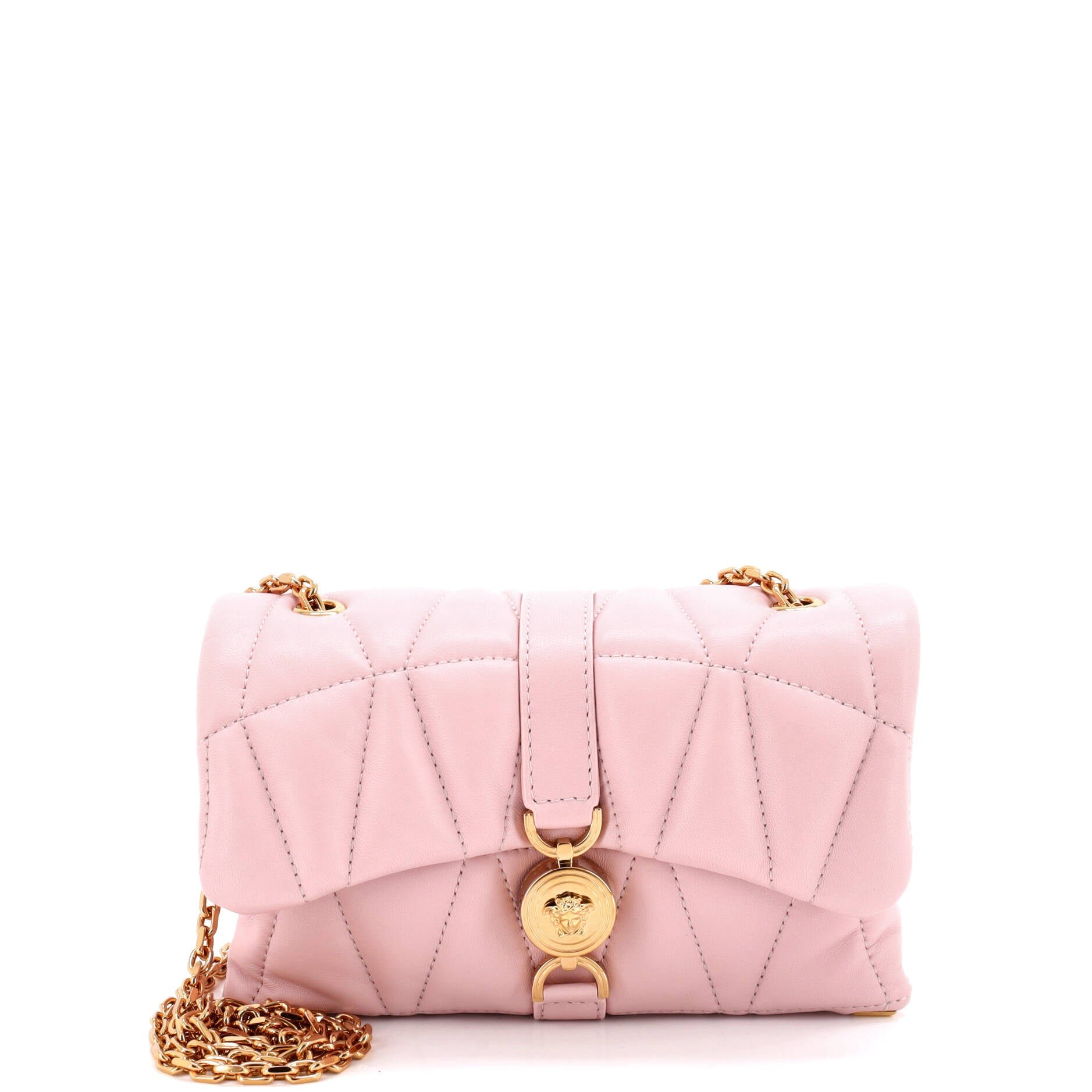 Versace Kleio Shoulder Bag Quilted Leather Mini