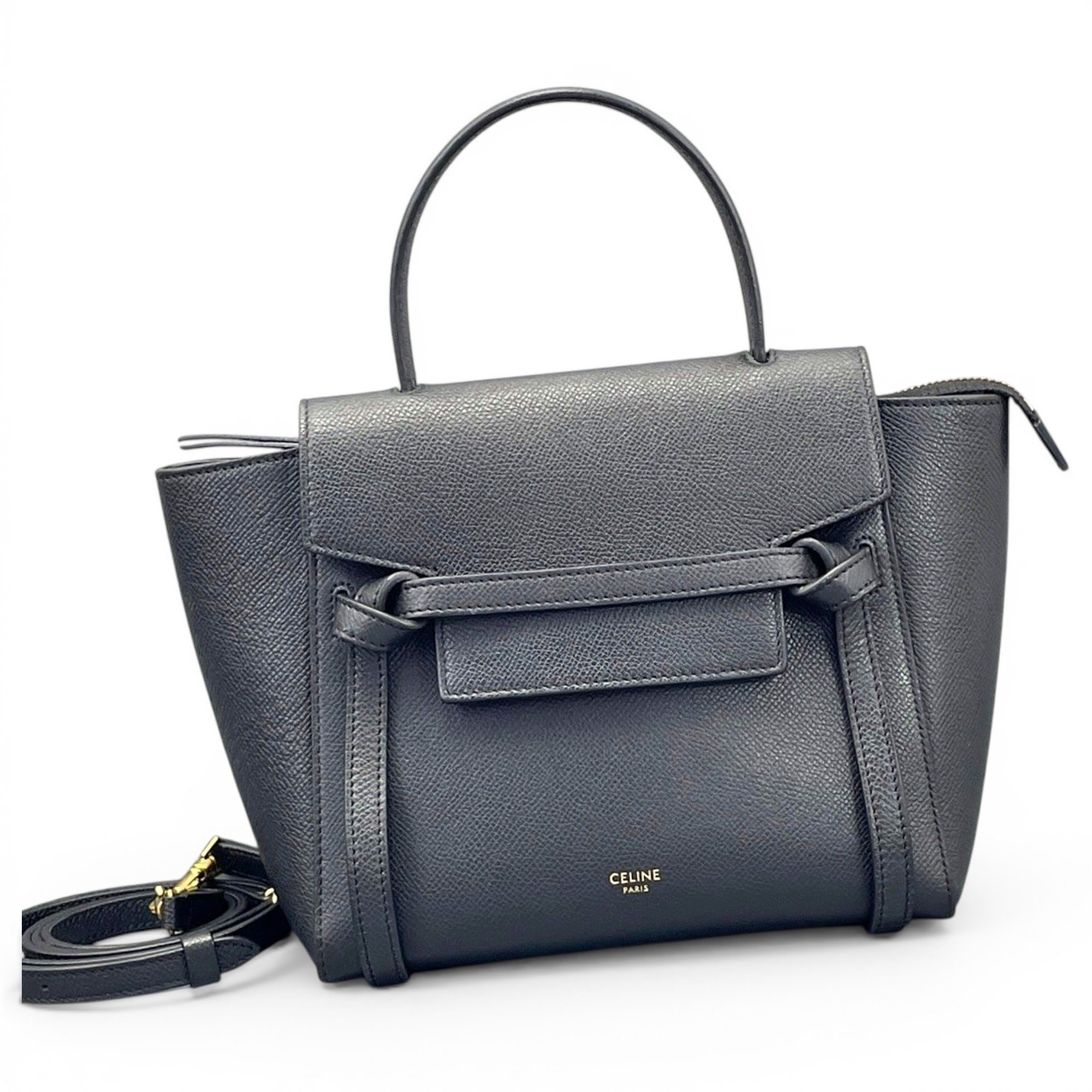 Belt leather handbag