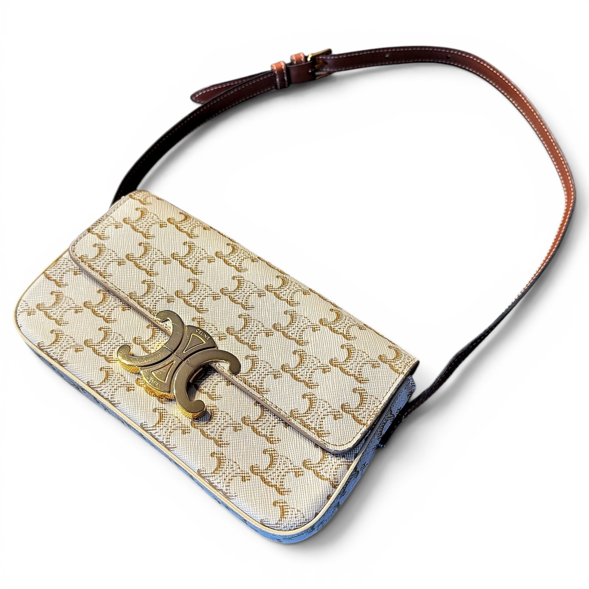 Triomphe leather handbag