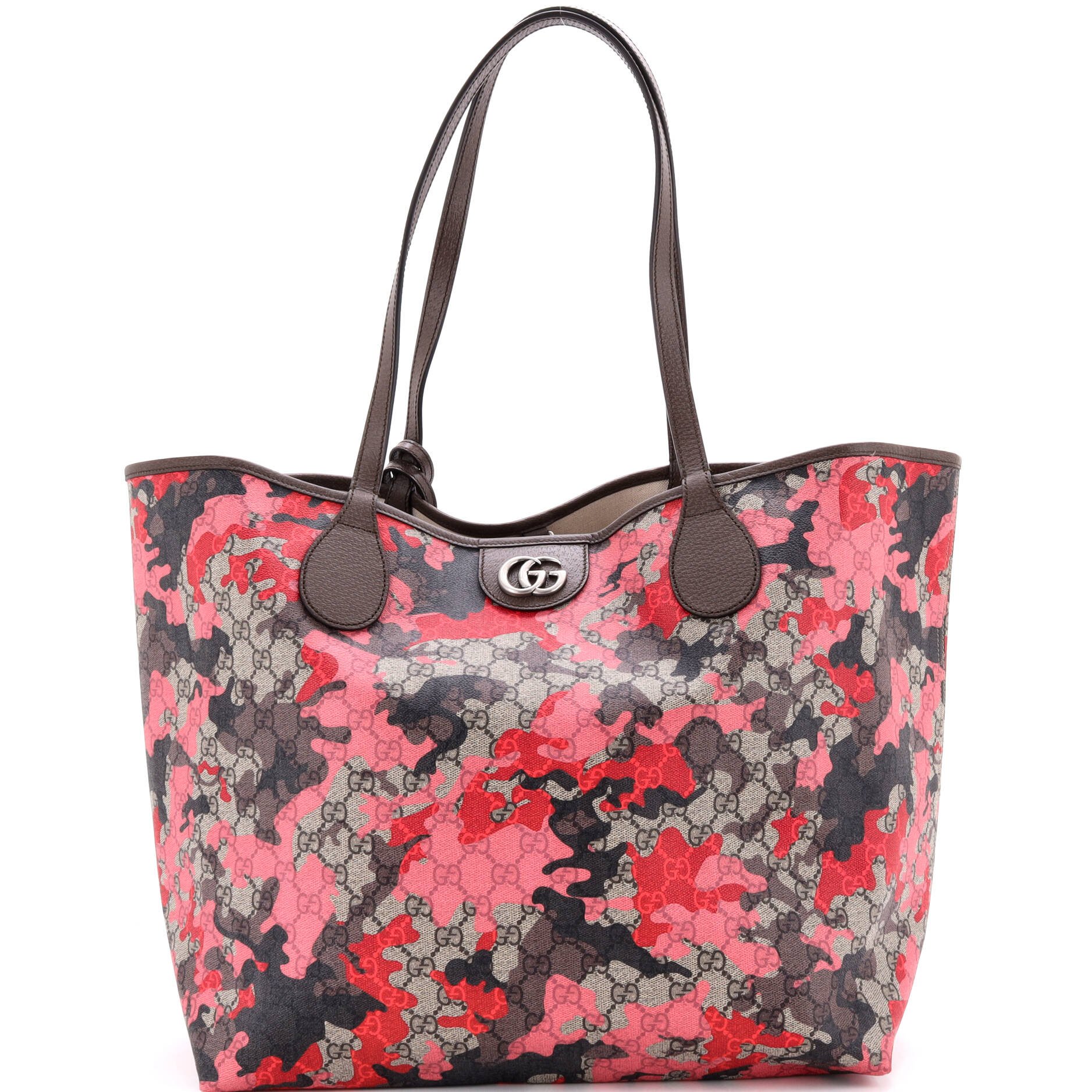Ophidia GG Open Tote GG Camouflage Coated Canvas Large