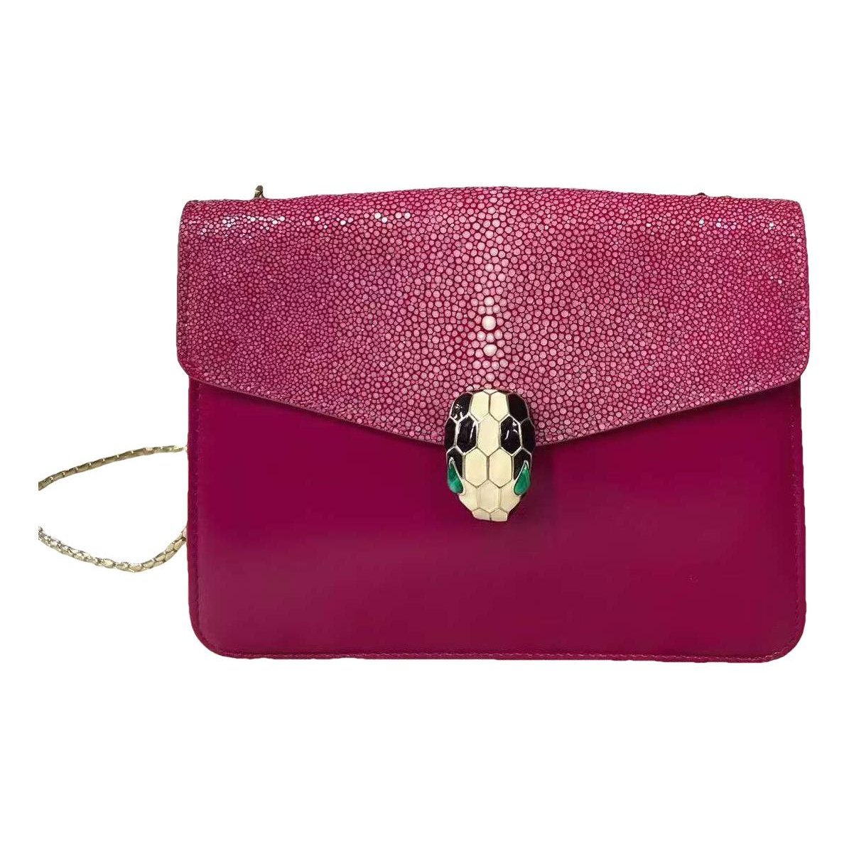 Serpenti leather handbag
