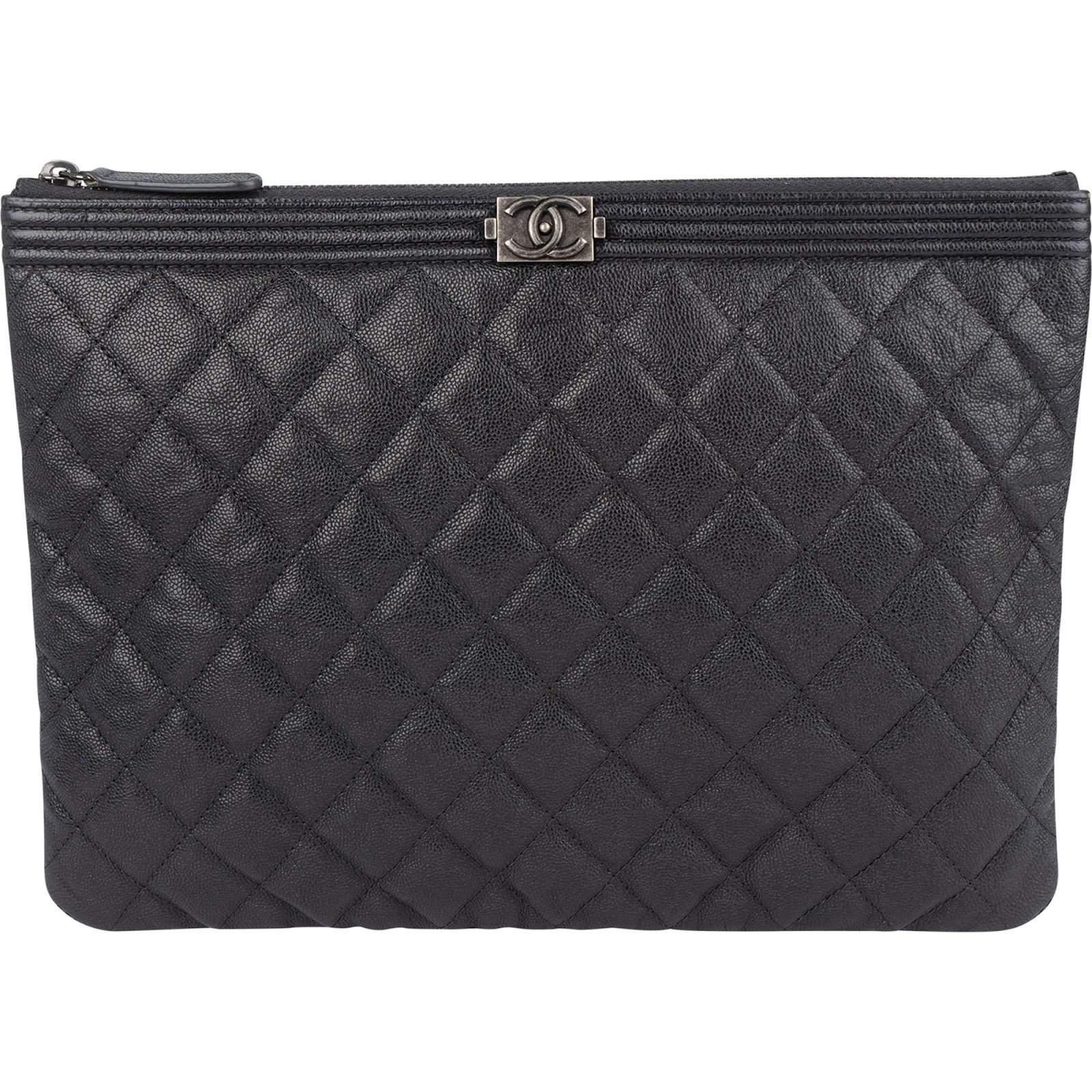 Boy leather clutch bag