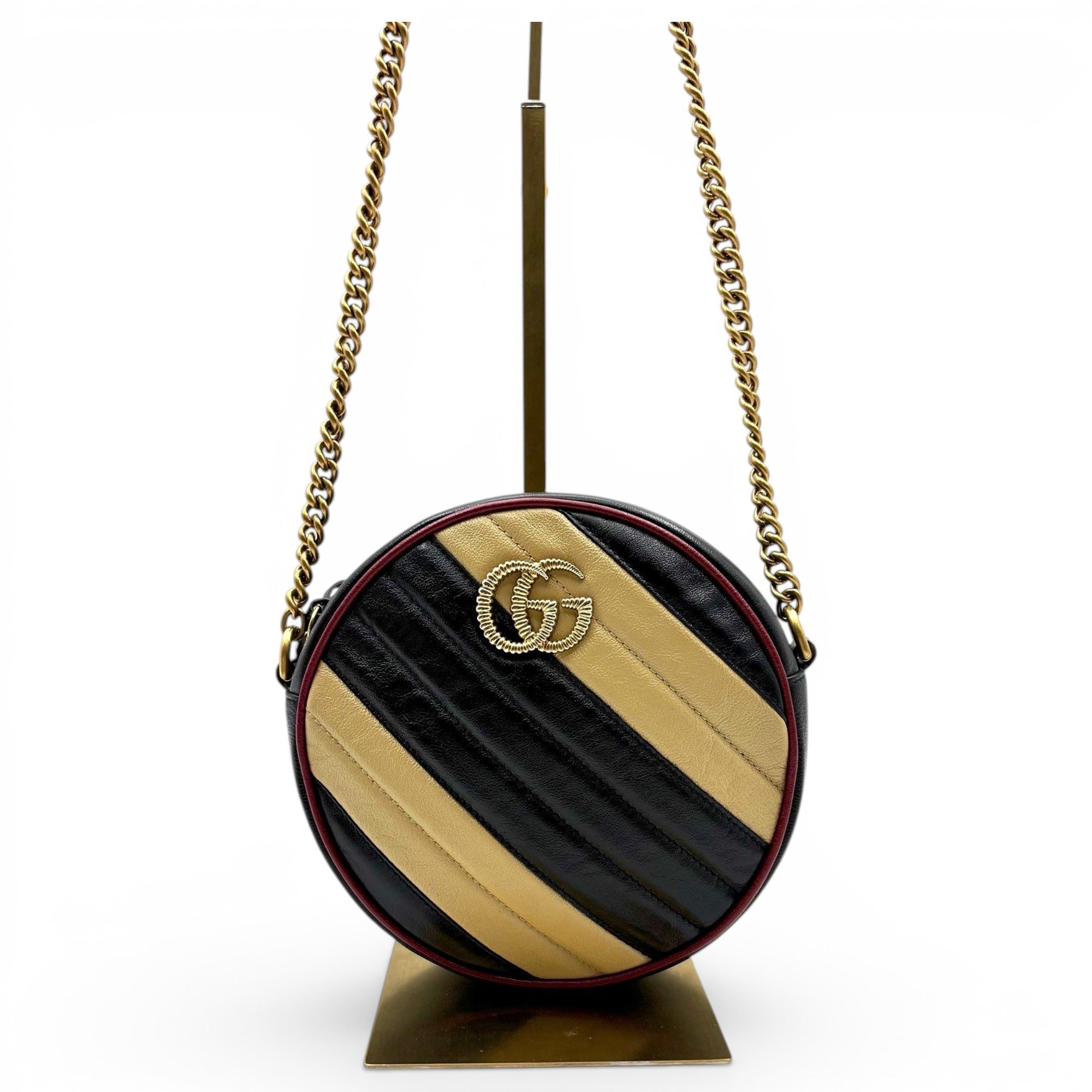 Gucci GG Marmont Round leather handbag