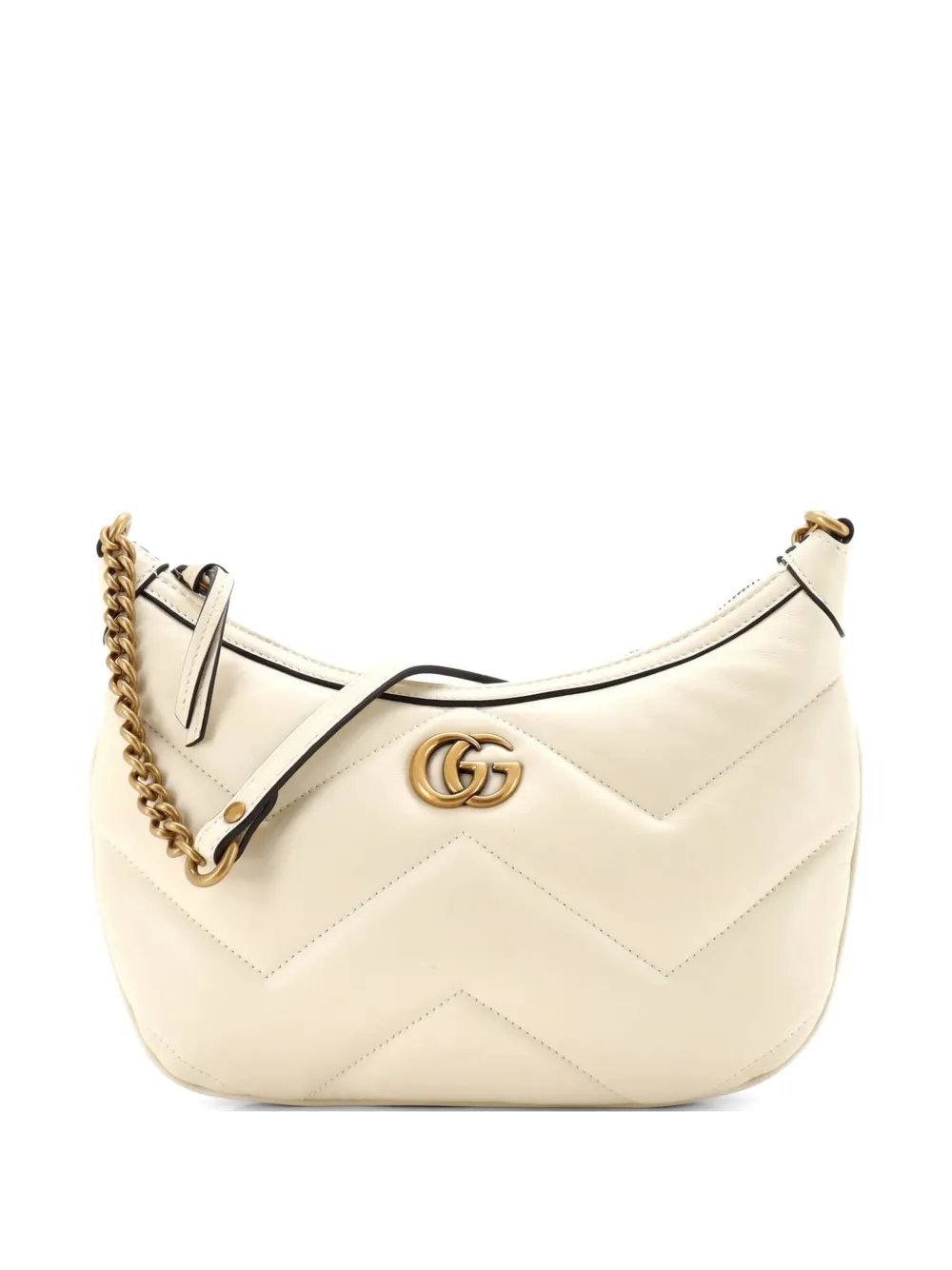 GG Marmont Chain Moon Matelasse Leather Small hobo bag