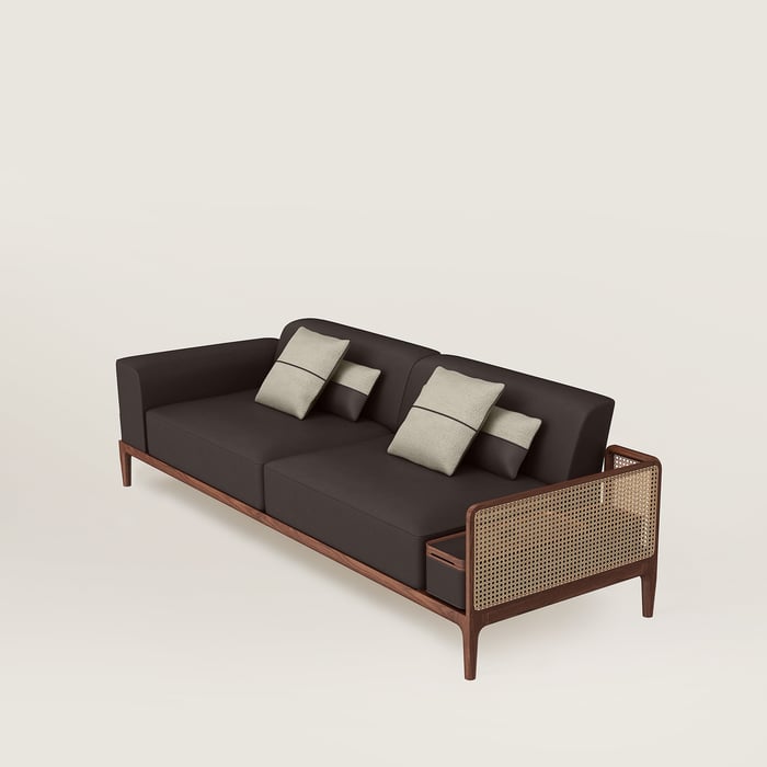 Noir Ébène Sofa Sellier 2-seater