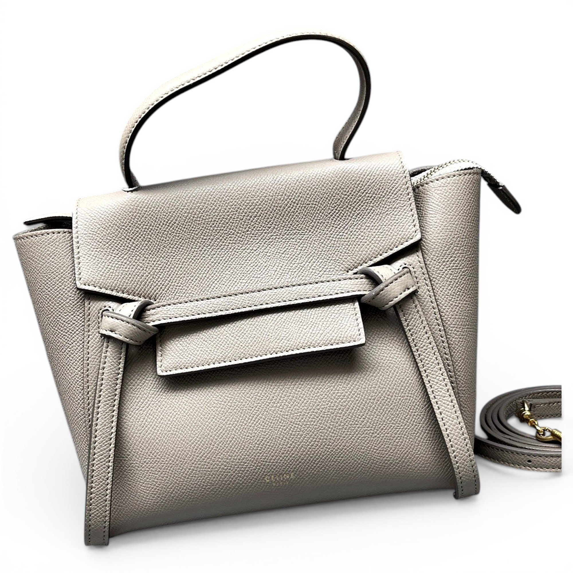 Belt leather handbag