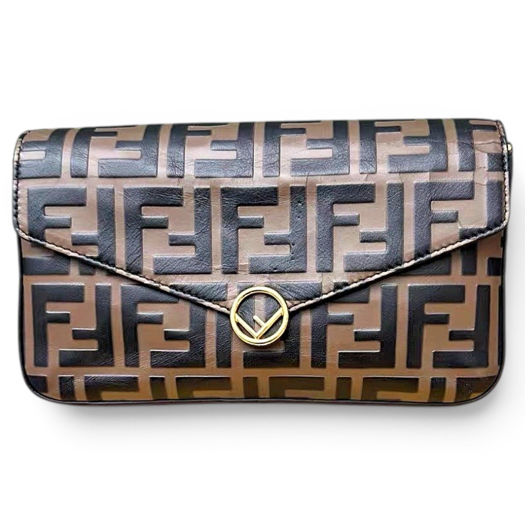 Wallet On Chain leather handbag
