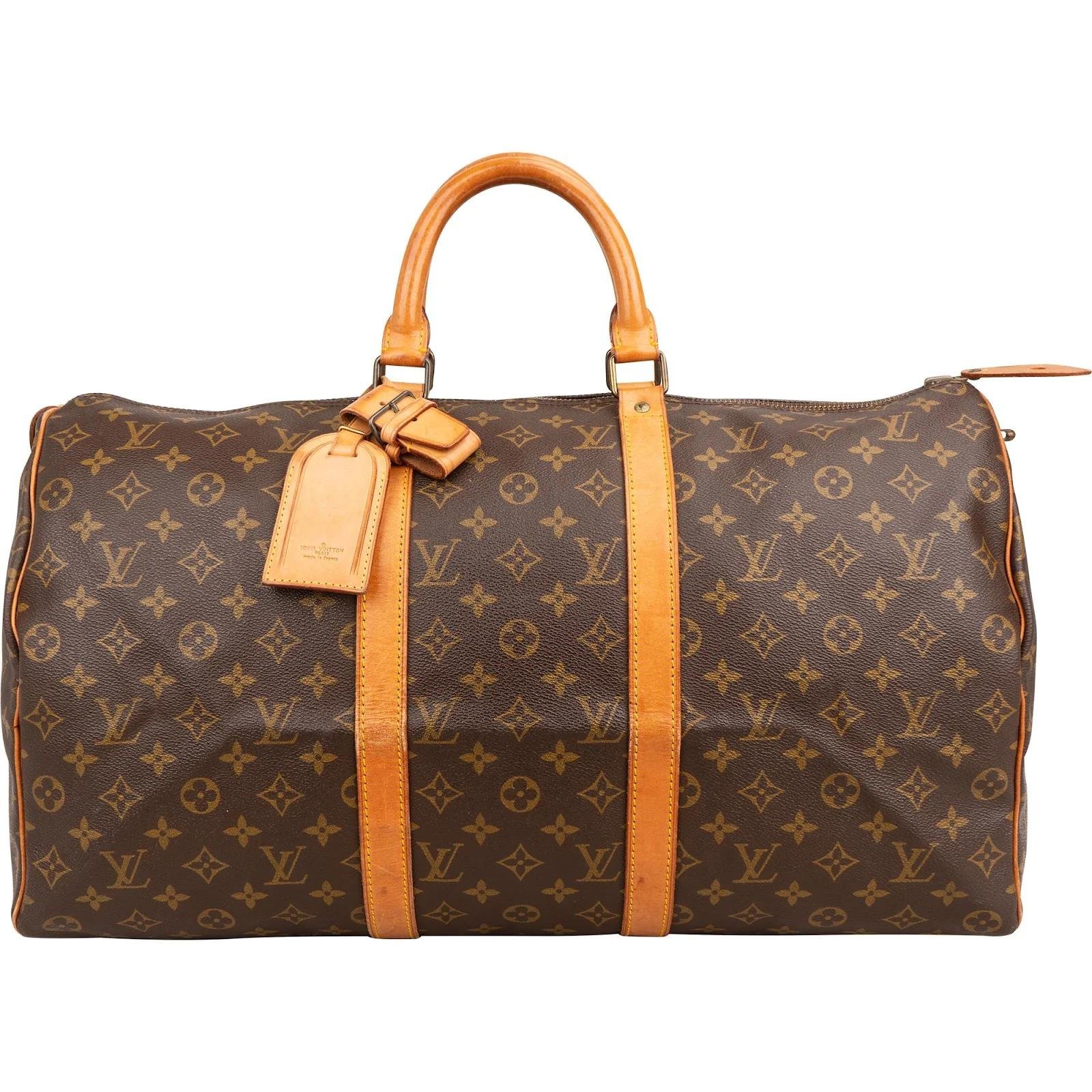 Keepall leather travel bag