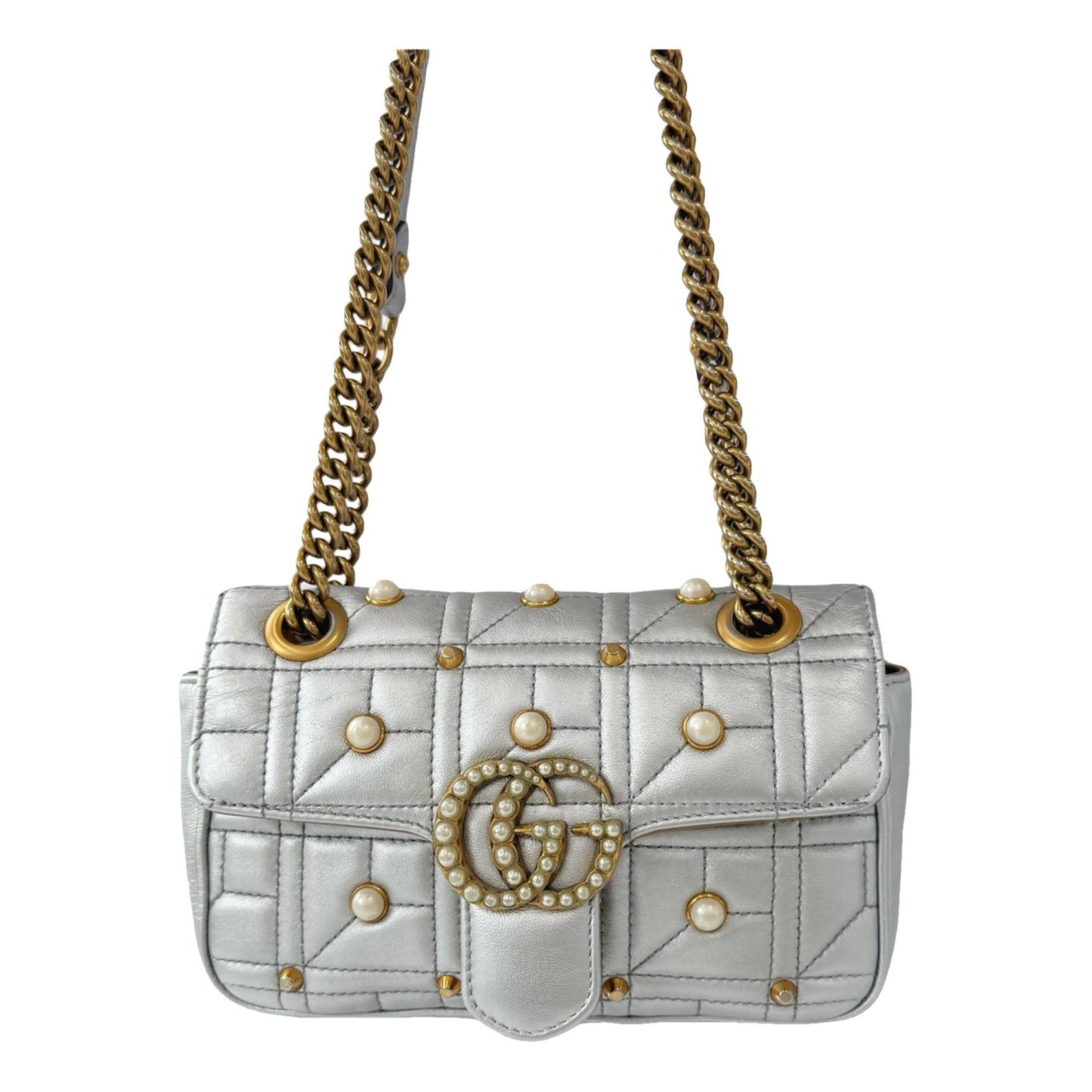 GG Marmont Flap leather handbag
