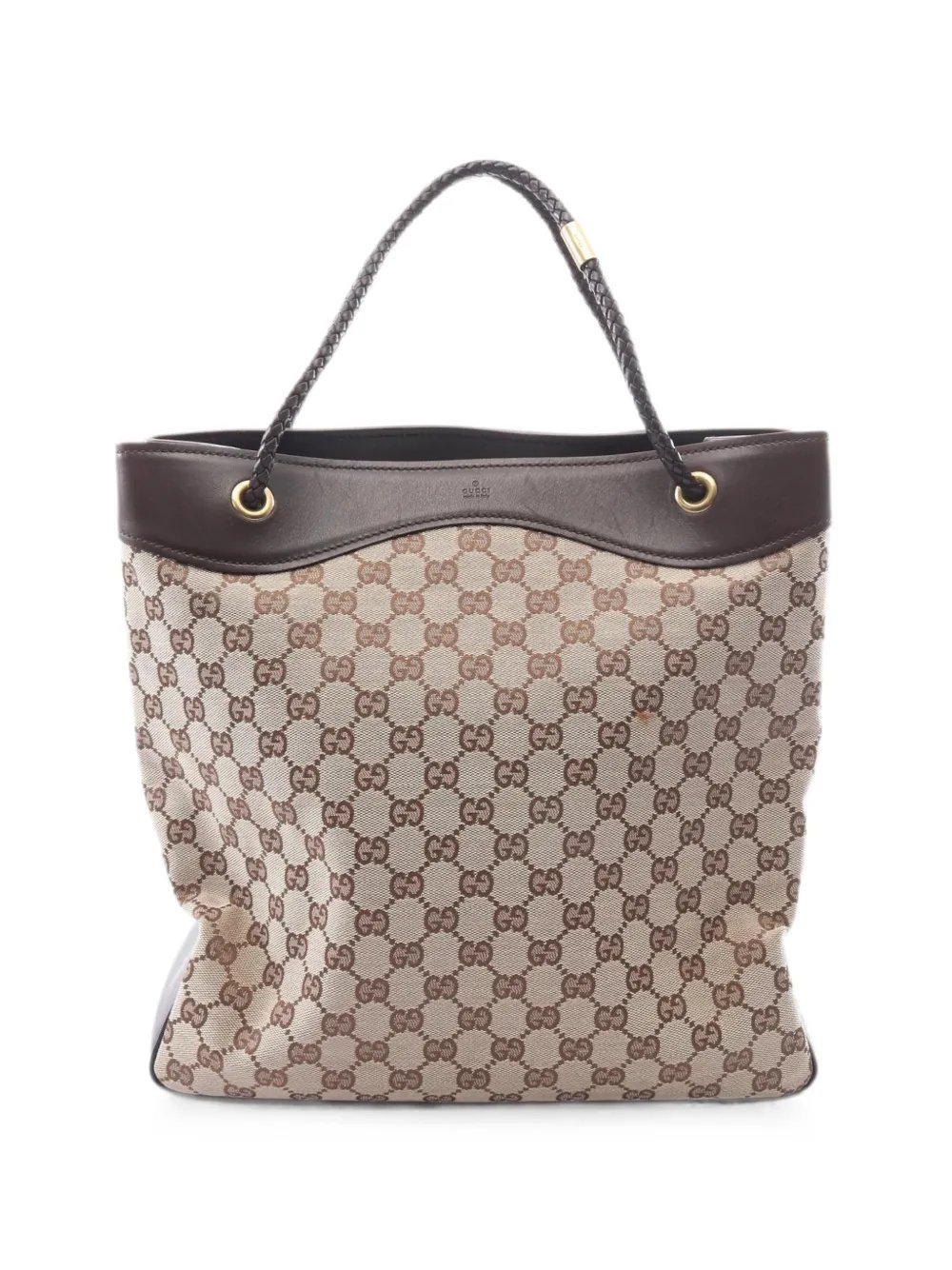 00s GG-canvas braided-handle tote bag