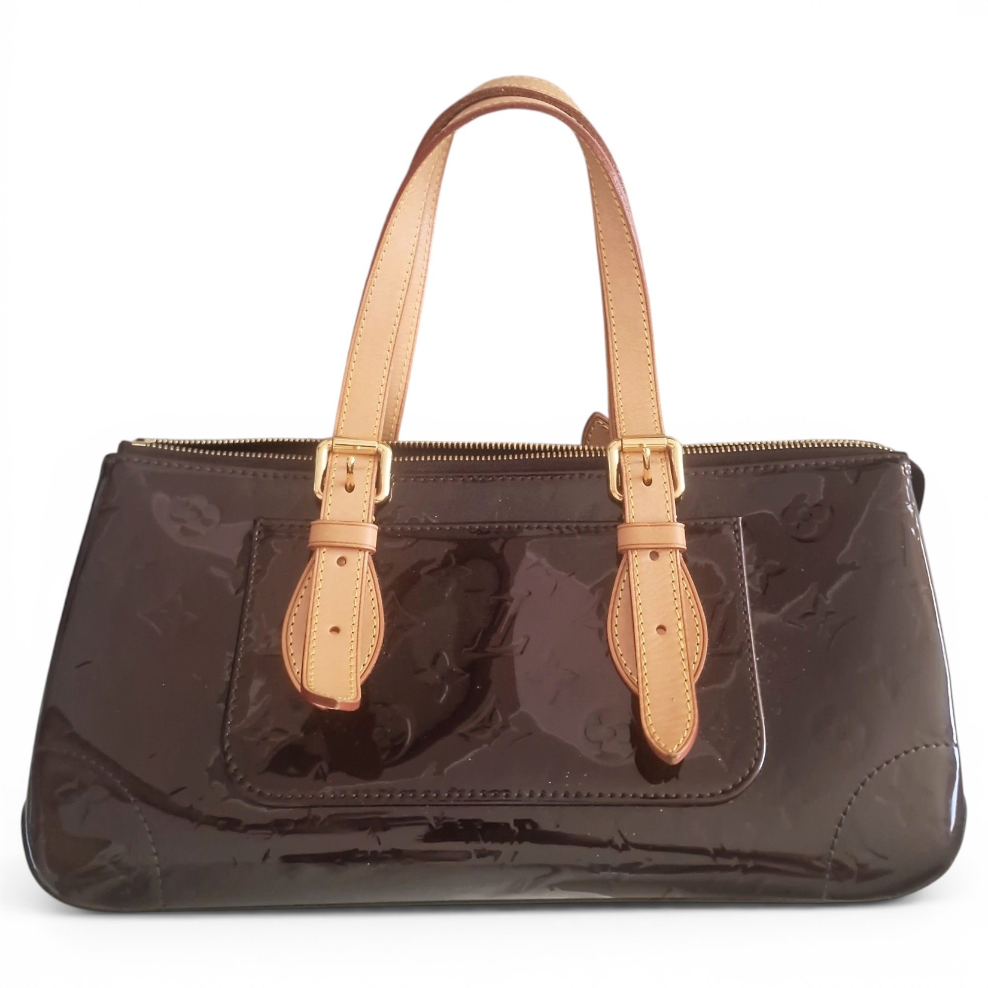Rosewood leather handbag