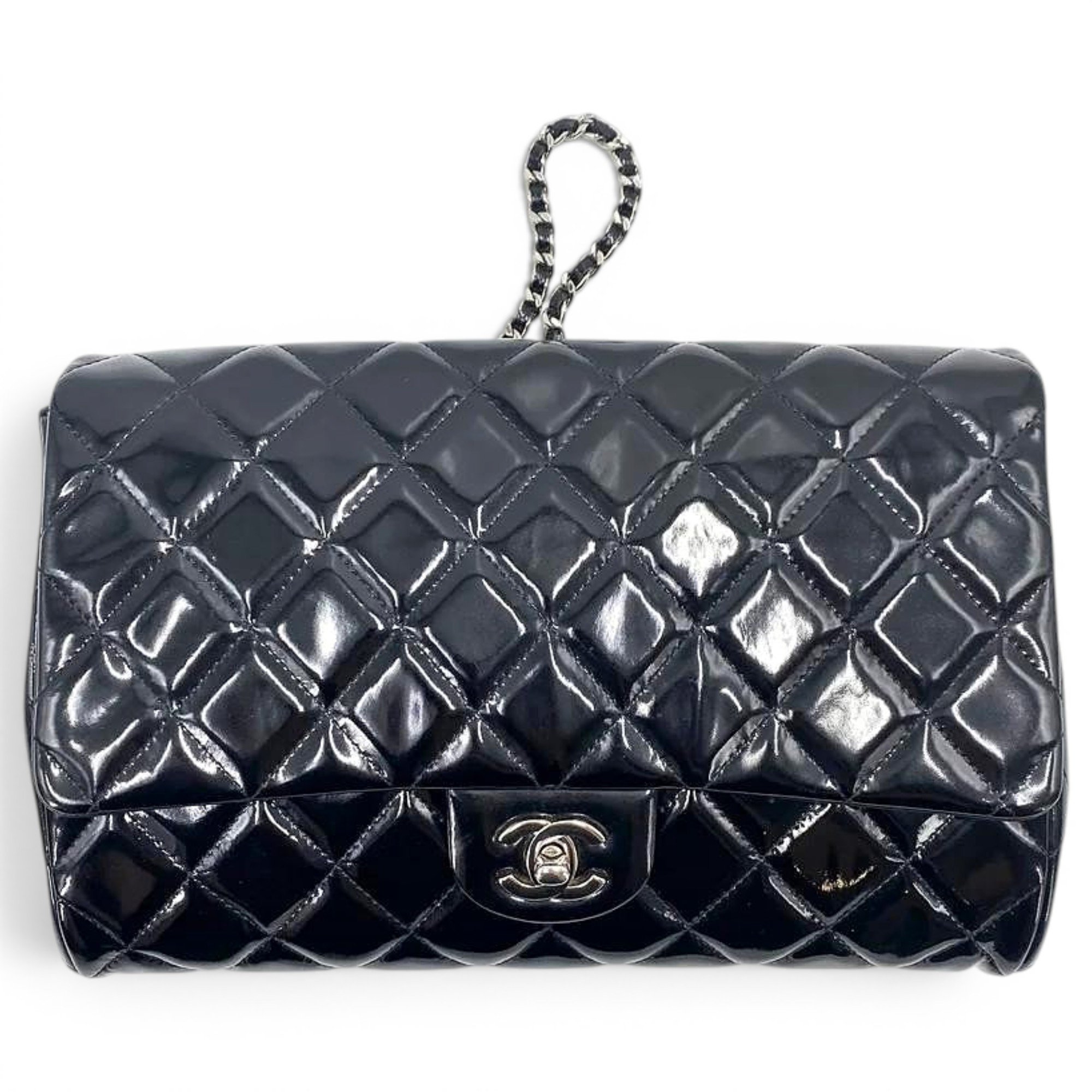 Patent leather handbag