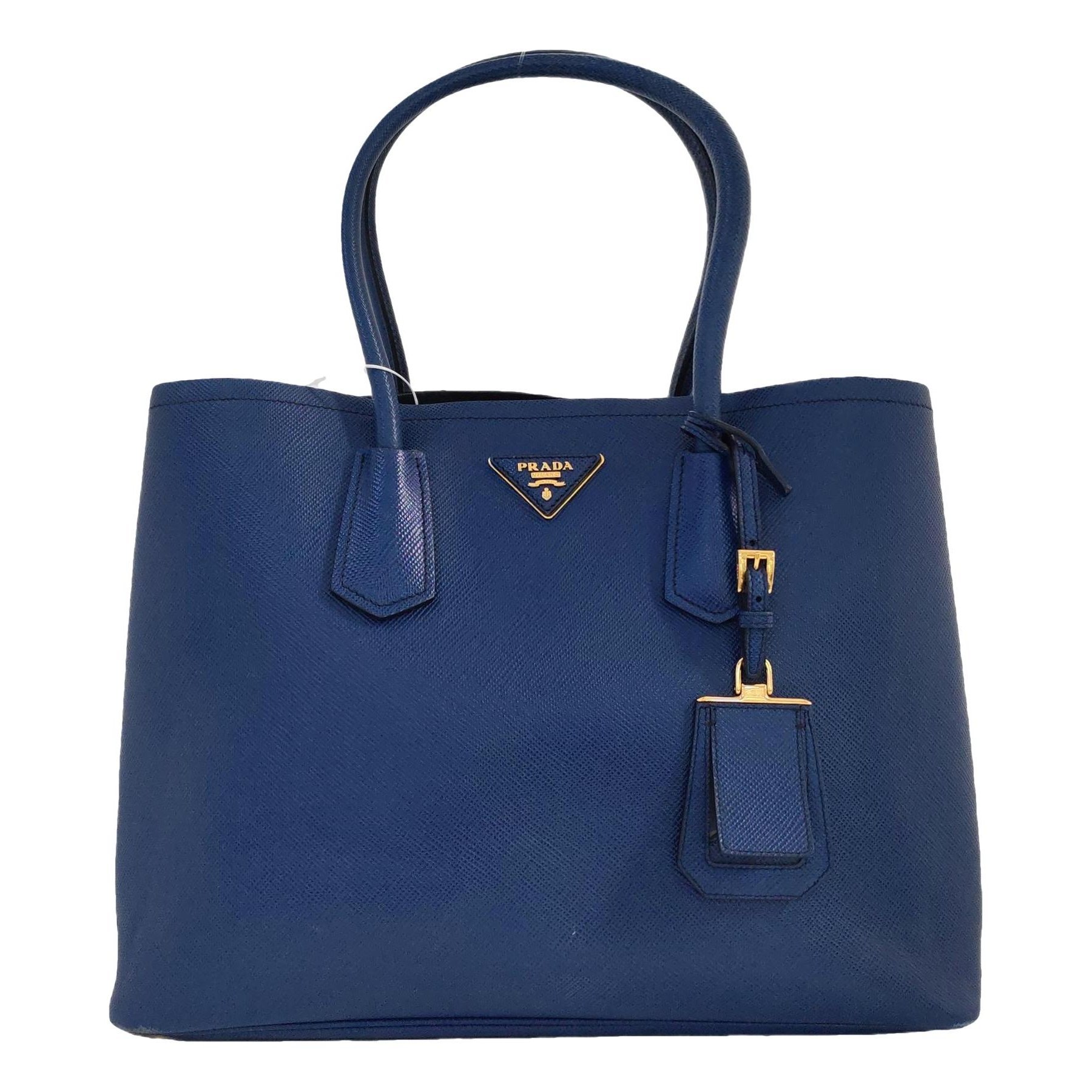 Double leather handbag