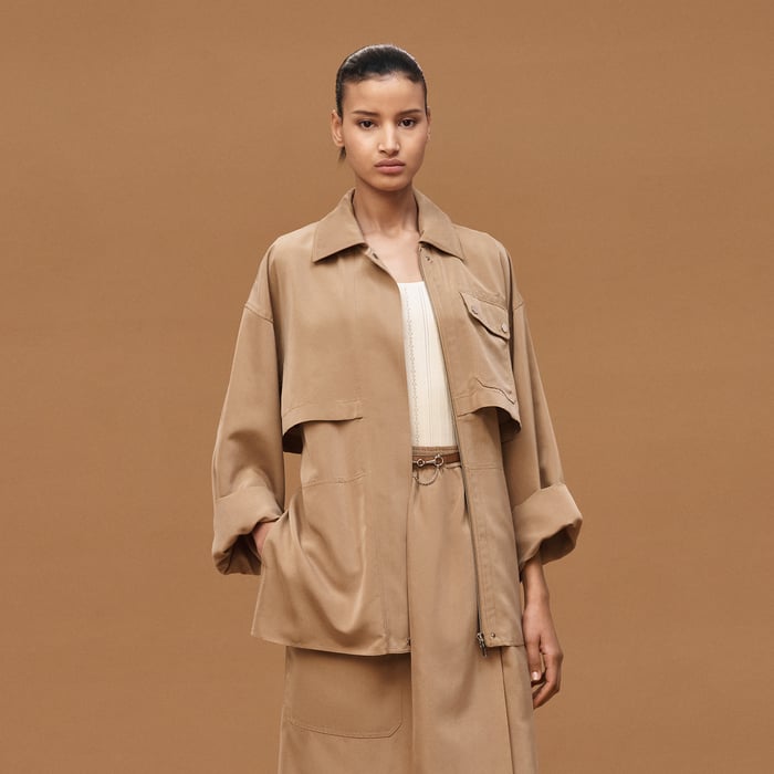 Beige Zénith Short Safari Coat