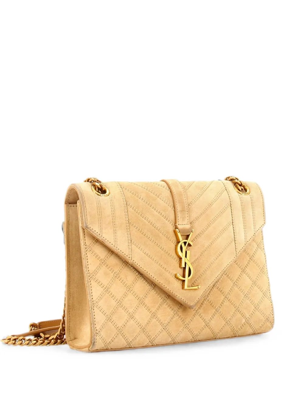 Classic Monogram Envelope Satchel Quilted Suede Small shoulder bag