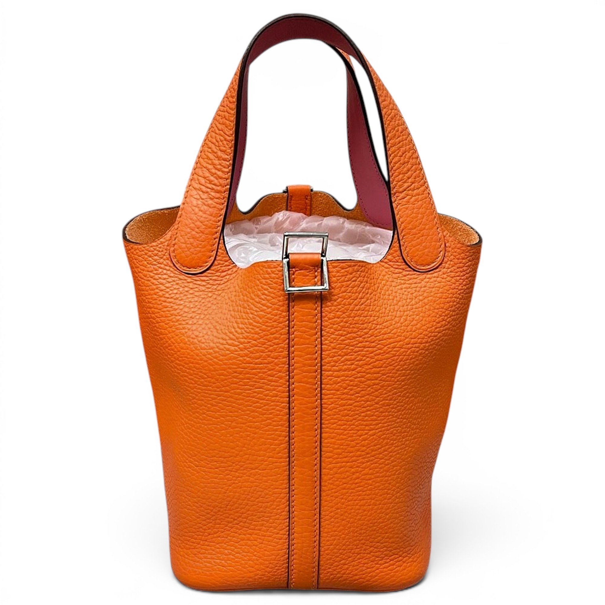 Picotin leather tote