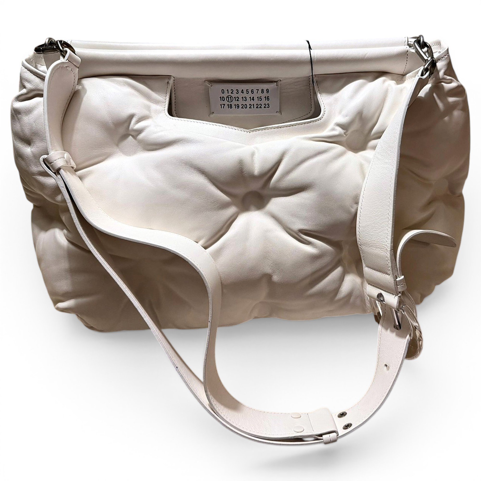 Leather clutch bag