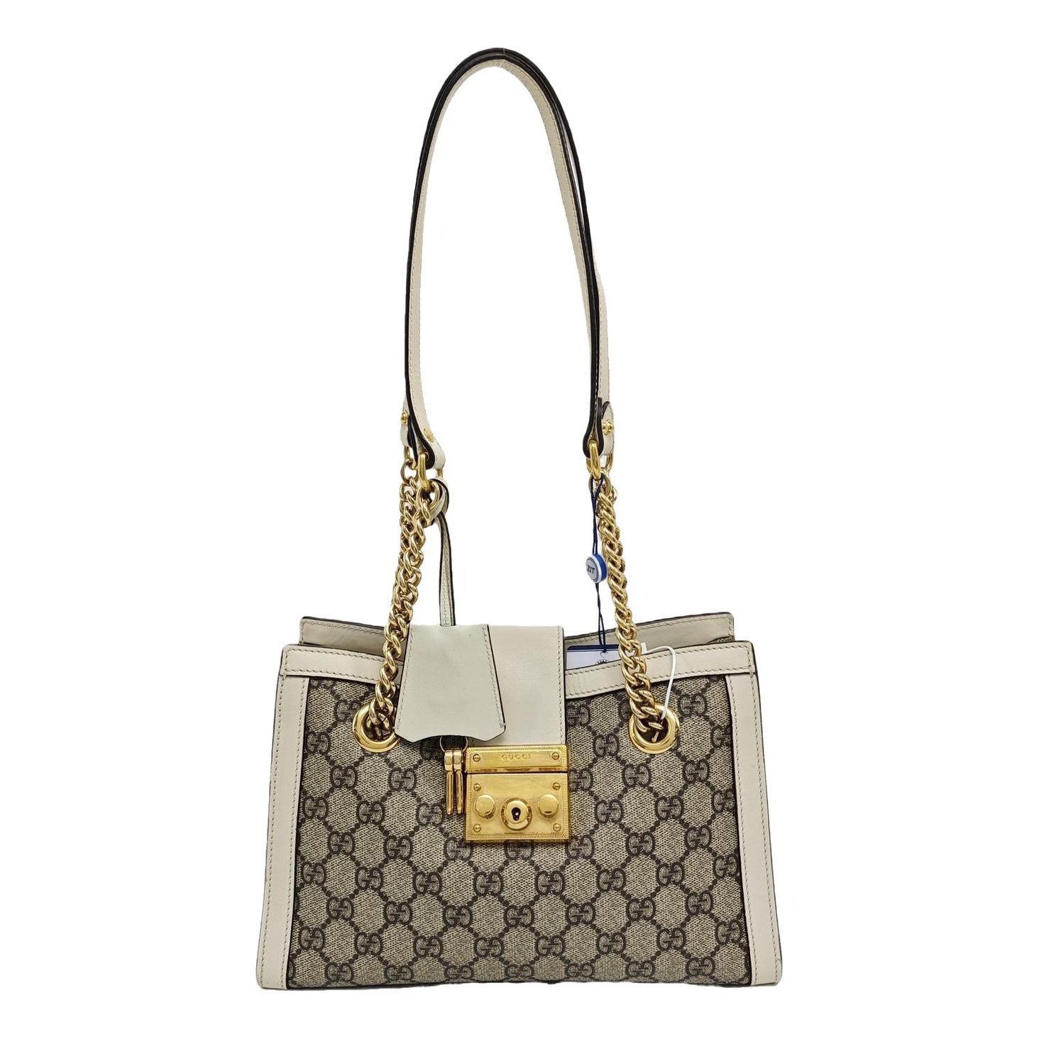 Padlock leather handbag