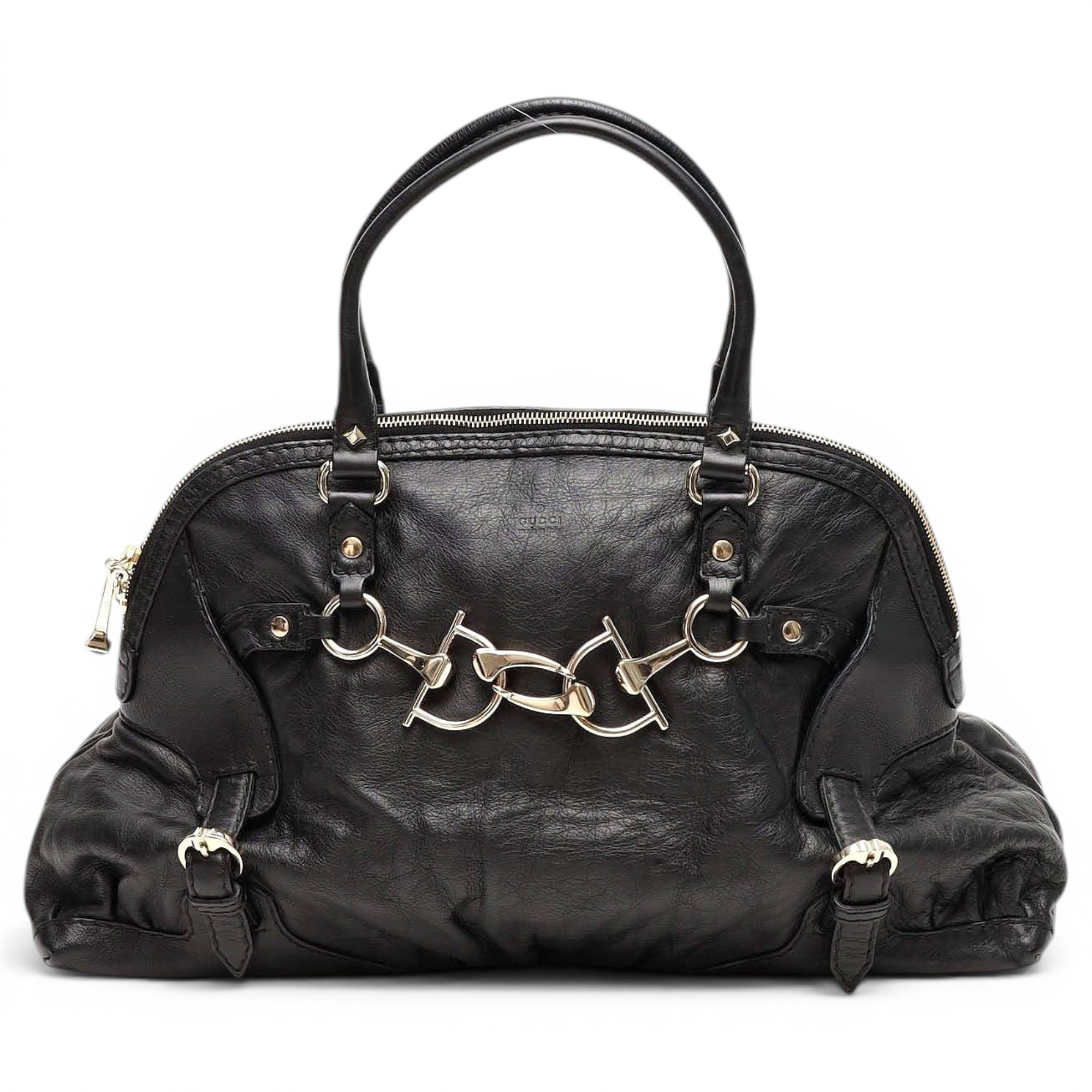 Boston leather handbag
